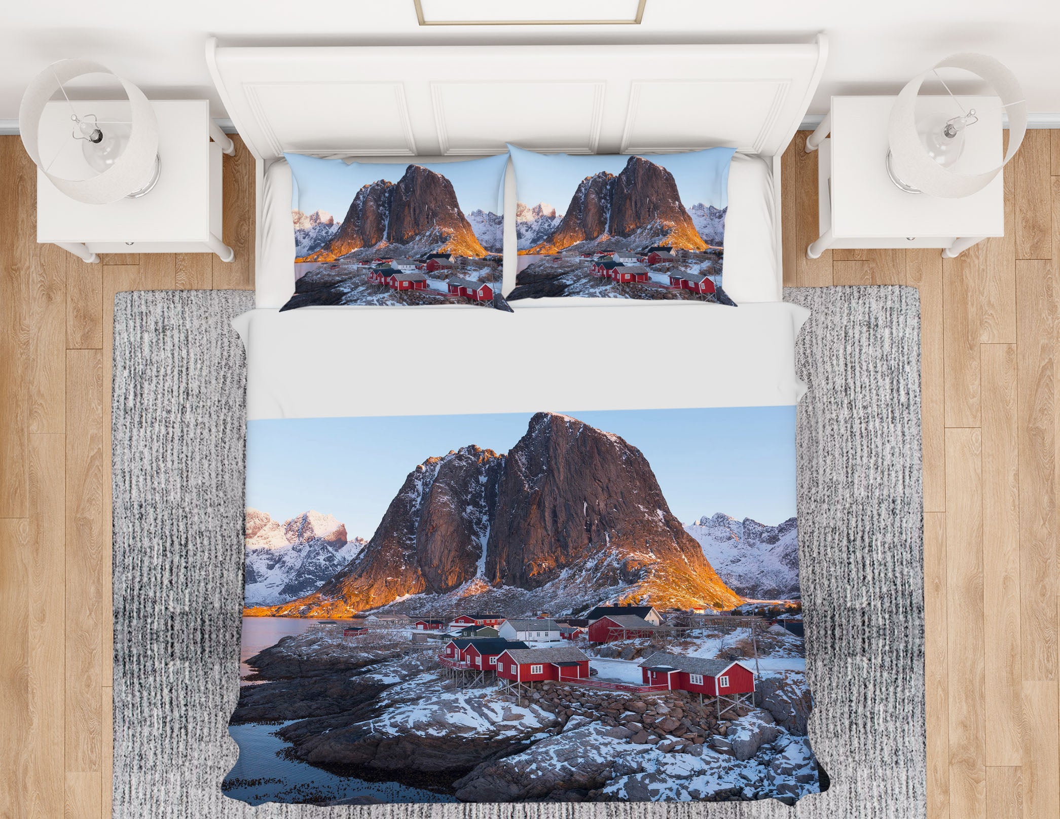 3D Snow Mountain 2145 Marco Carmassi Bedding Bed Pillowcases Quilt