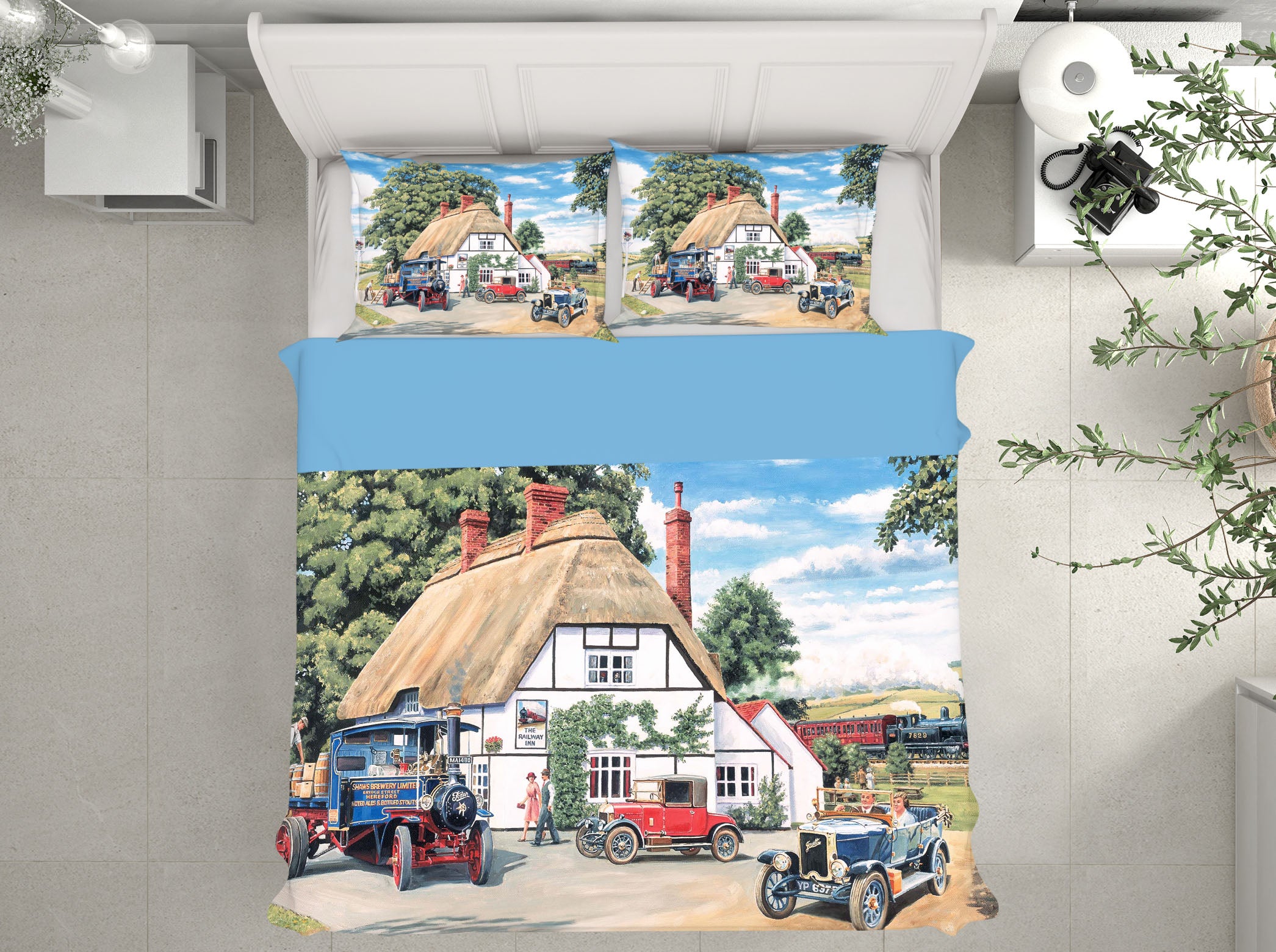 3D Delivery At The Railway Inn 2019 Trevor Mitchell bedding Bed Pillowcases Quilt