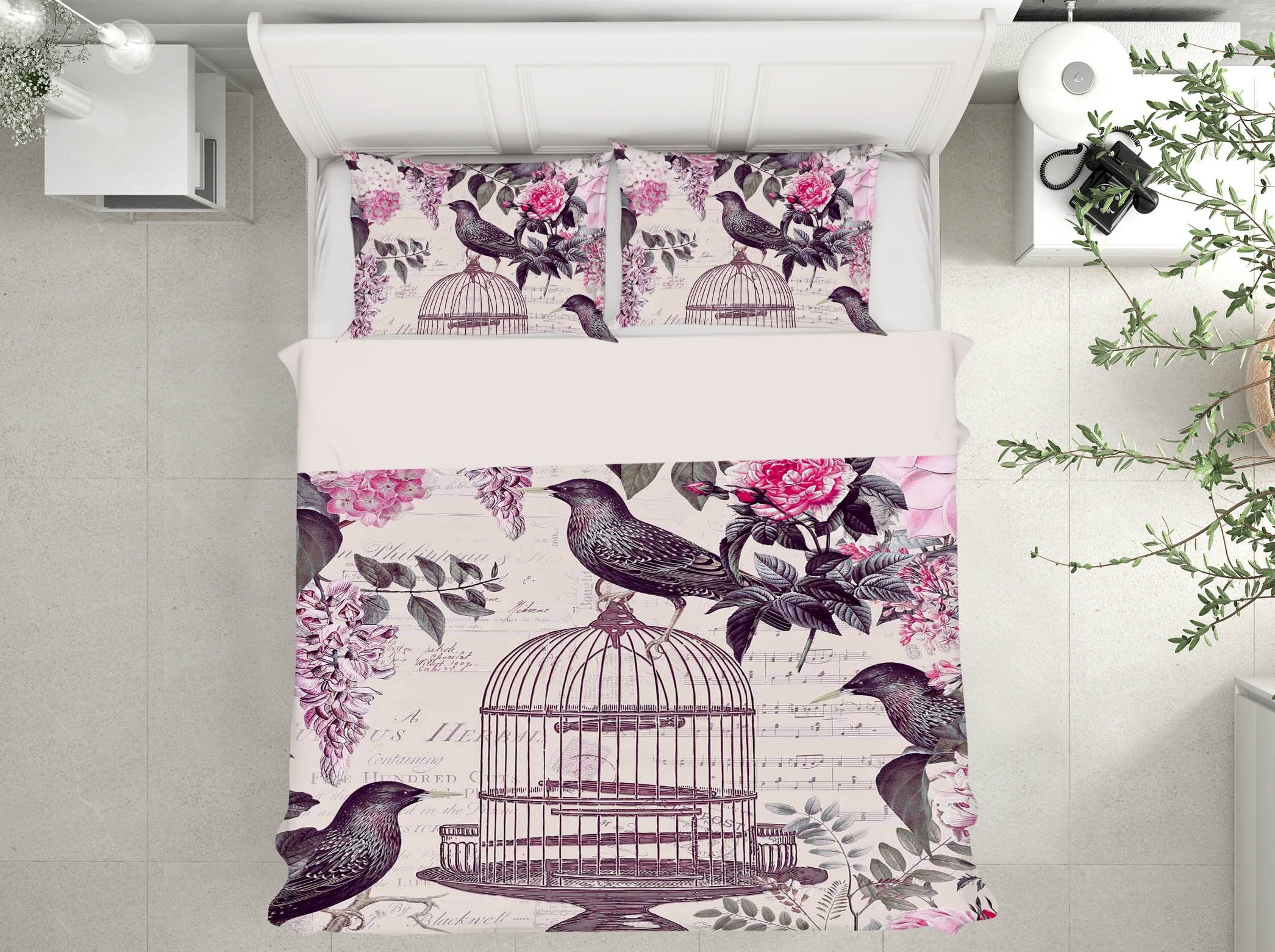 3D Bird Cage 2104 Andrea haase Bedding Bed Pillowcases Quilt Quiet Covers AJ Creativity Home 