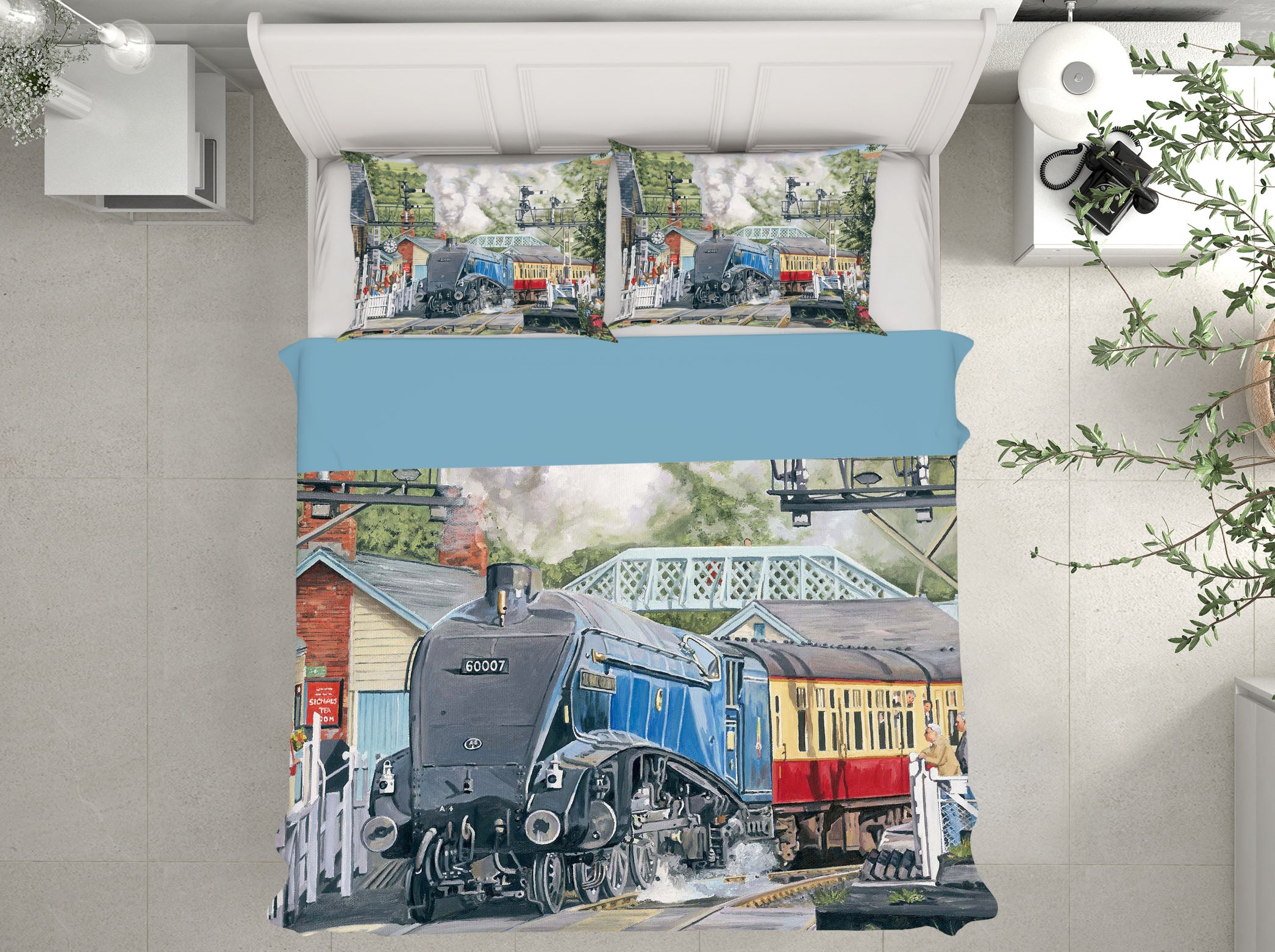 3D Sir Nigel Gresley  2050 Trevor Mitchell bedding Bed Pillowcases Quilt