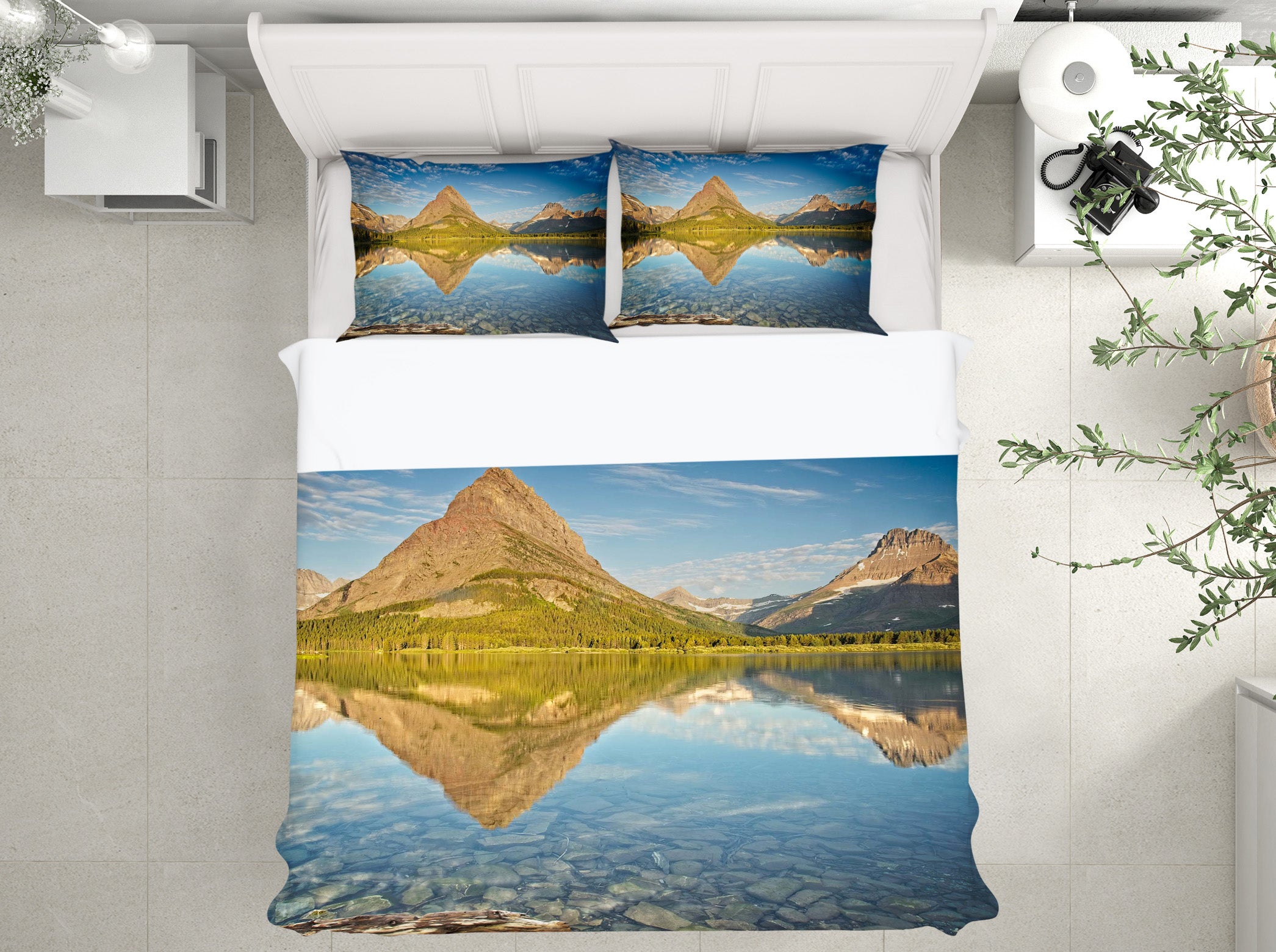 3D Distant Mountains 2134 Kathy Barefield Bedding Bed Pillowcases Quilt