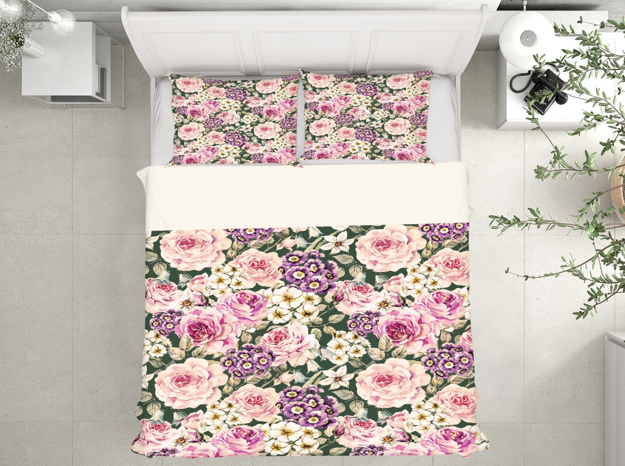 3D Flowers 67173 Bed Pillowcases Quilt