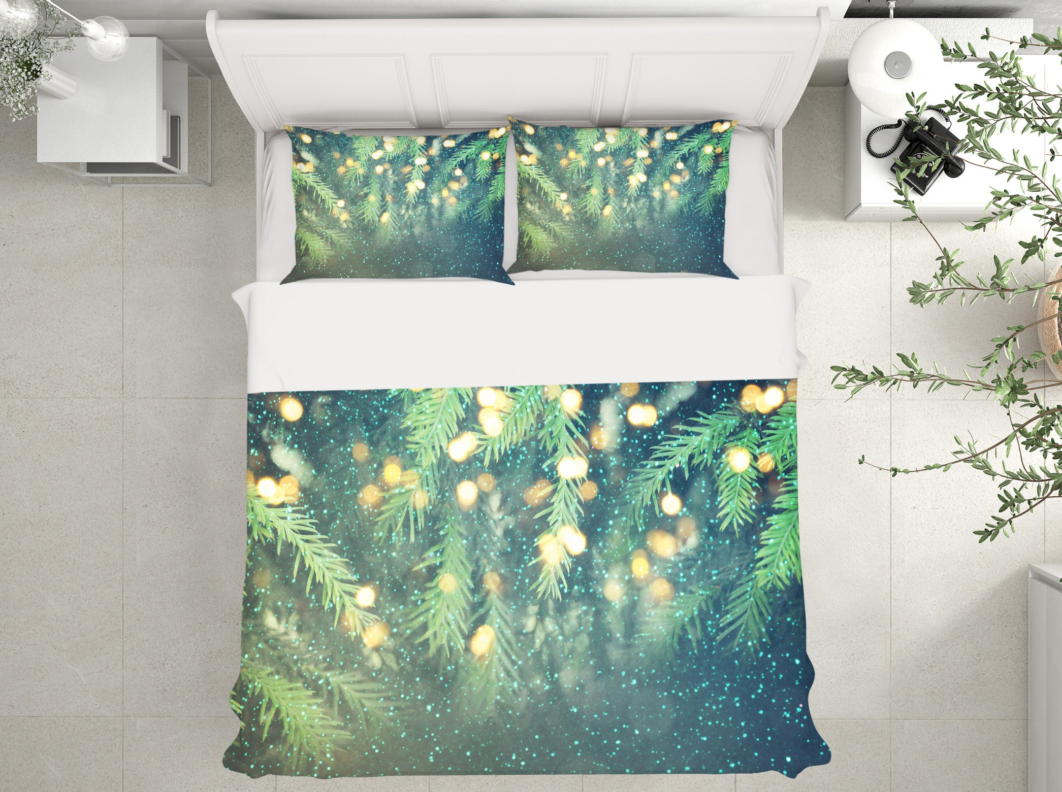 3D Branches 52252 Christmas Quilt Duvet Cover Xmas Bed Pillowcases