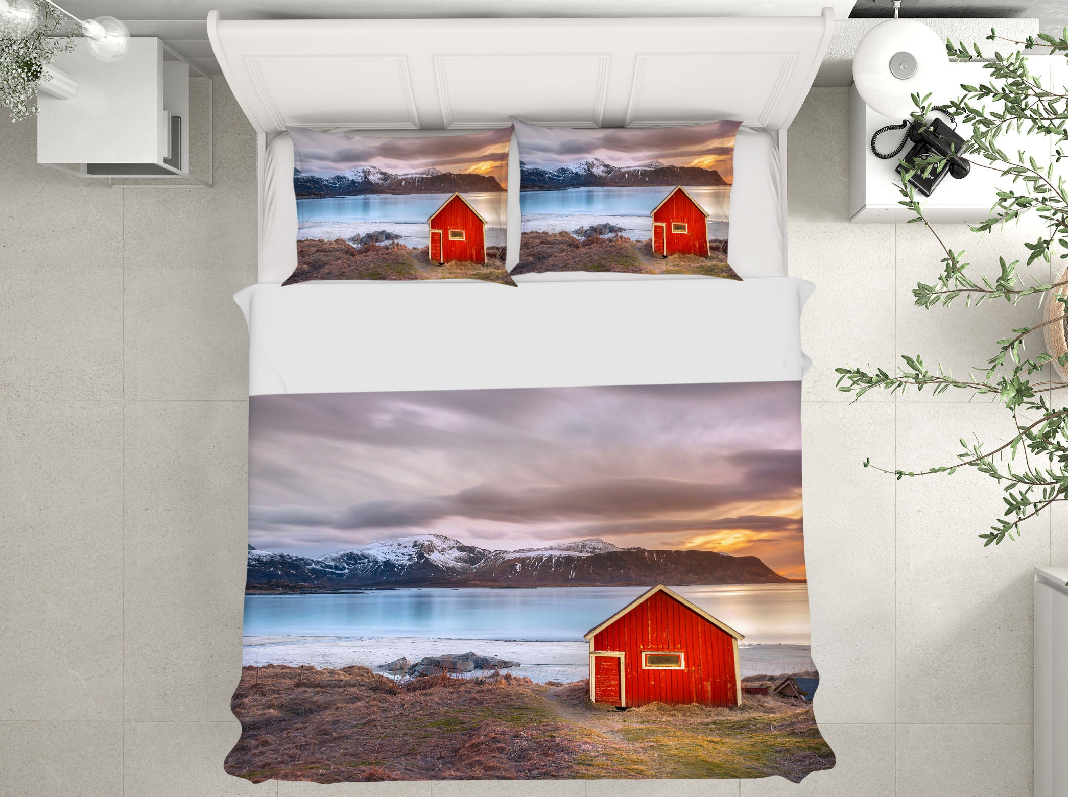 3D Red Shack Beach 106 Marco Carmassi Bedding Bed Pillowcases Quilt