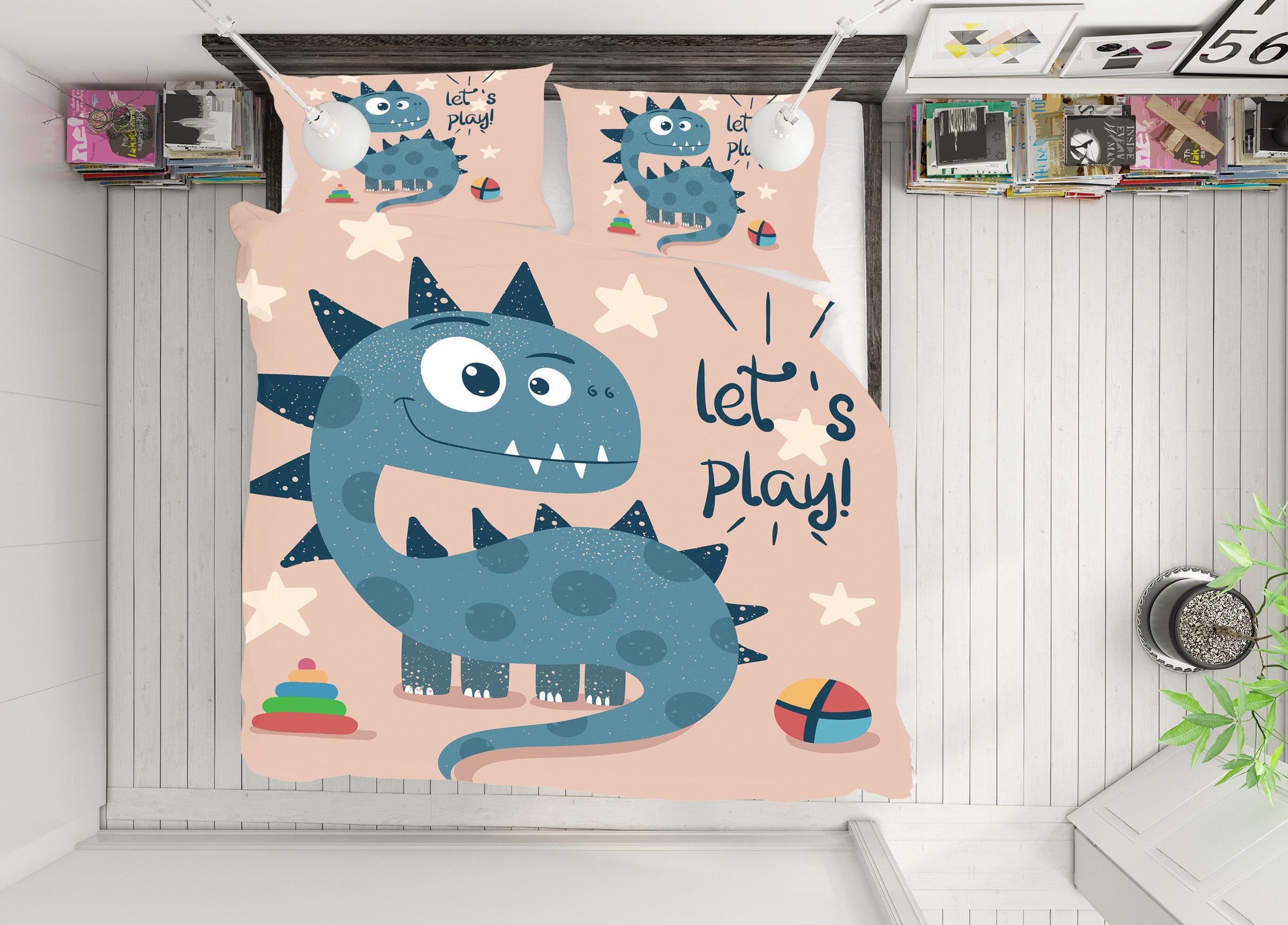 3D Dinosaur 64015 Bed Pillowcases Quilt