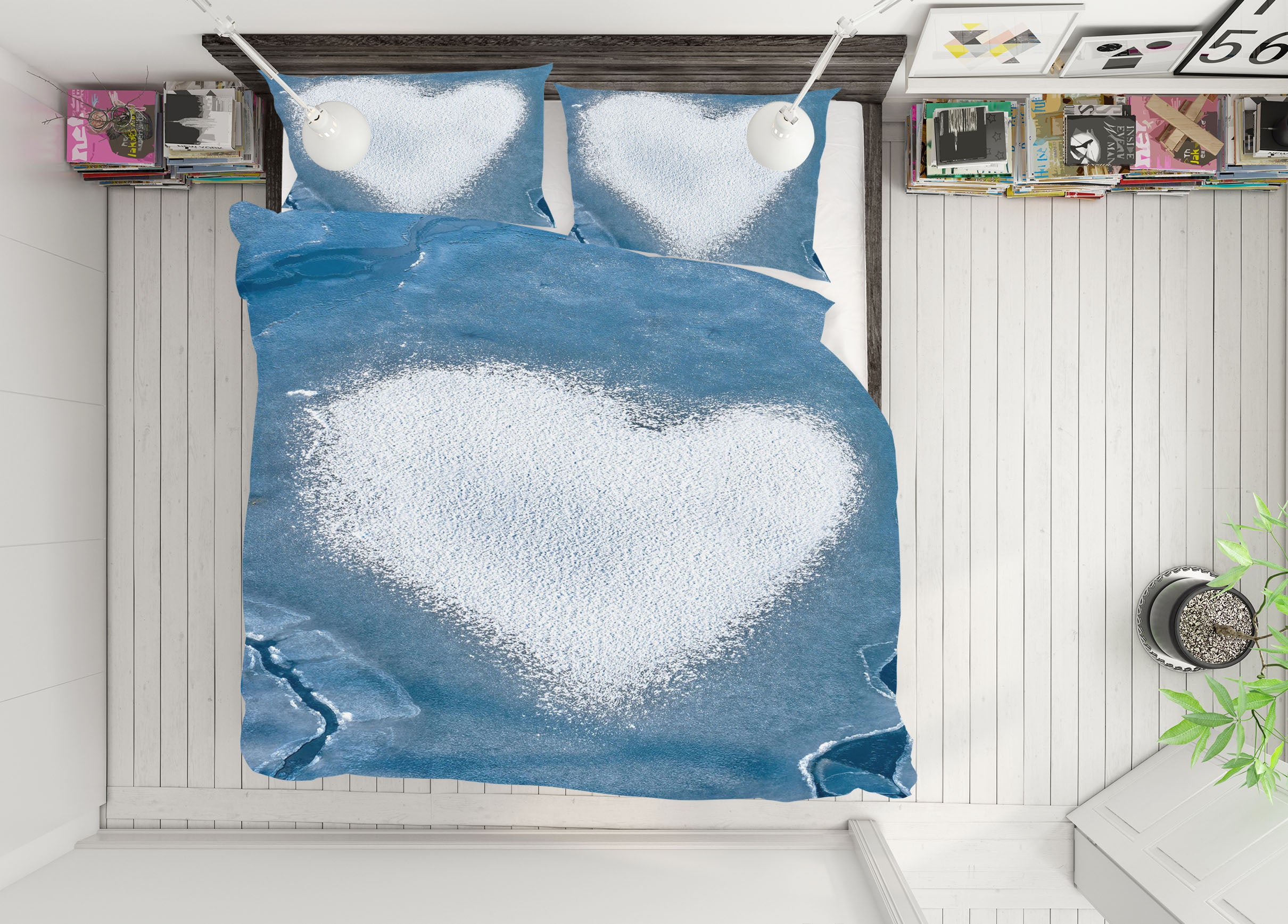 3D Heart Shaped White Cloud 2159 Marco Carmassi Bedding Bed Pillowcases Quilt