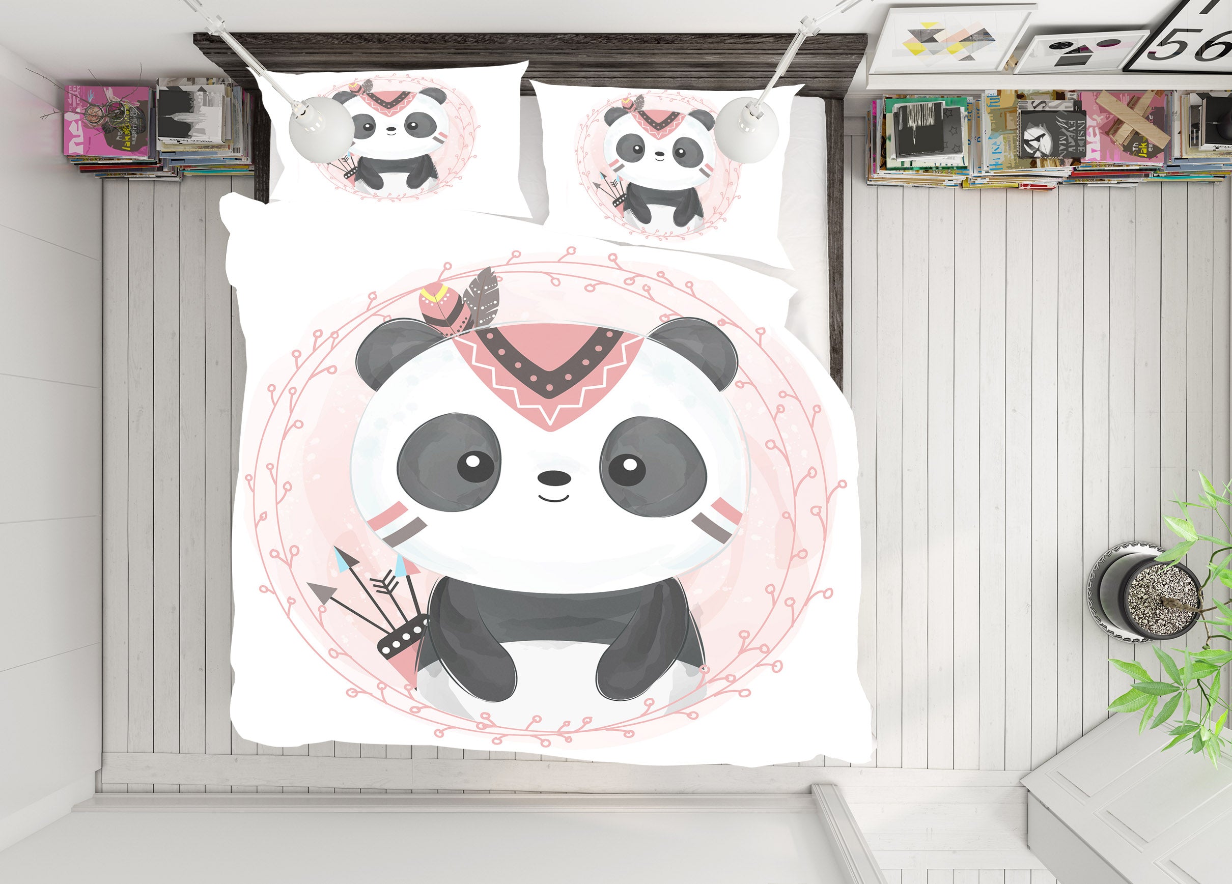 3D Panda 63216 Bed Pillowcases Quilt