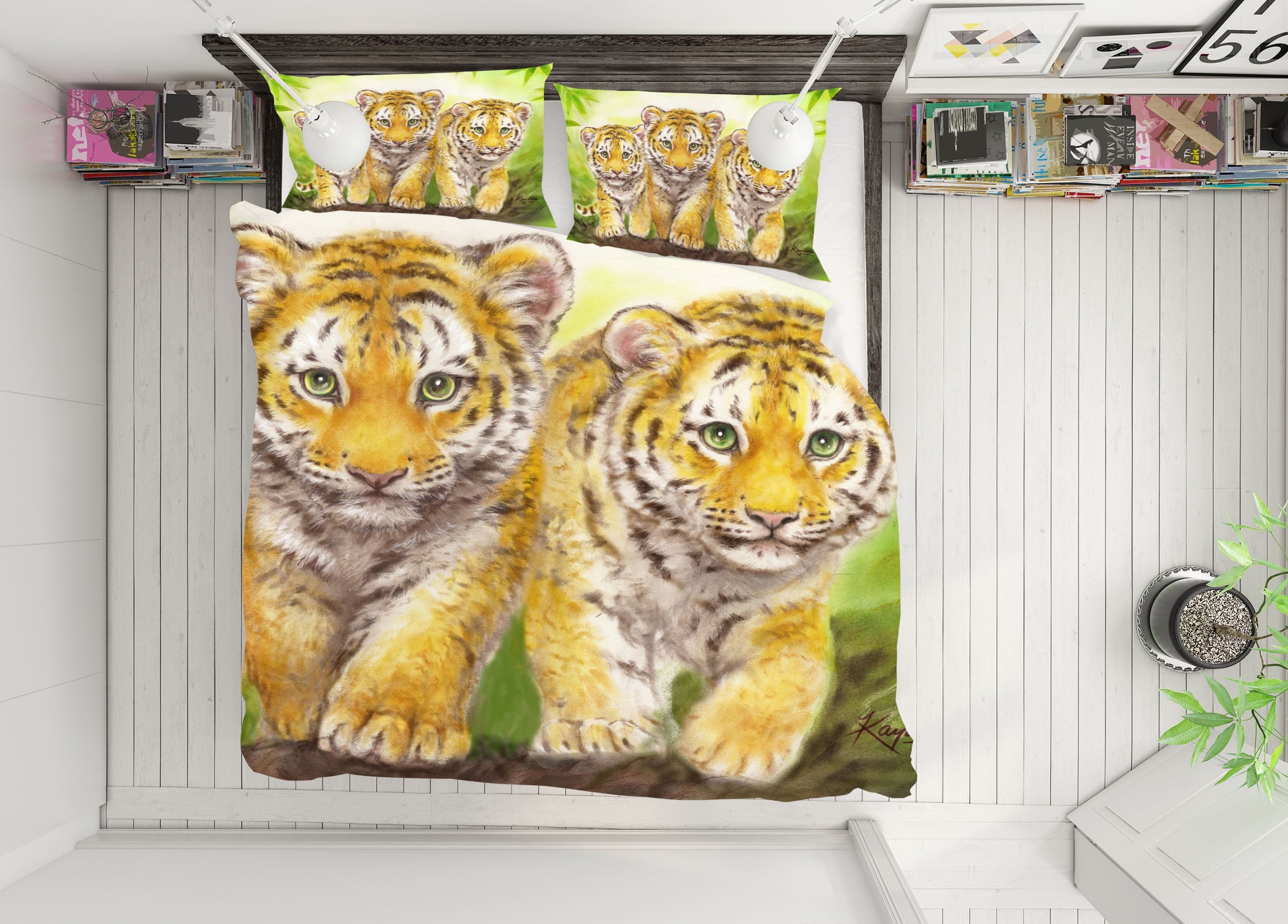 3D Hand Drawn Tiger 5864 Kayomi Harai Bedding Bed Pillowcases Quilt Cover Duvet Cover