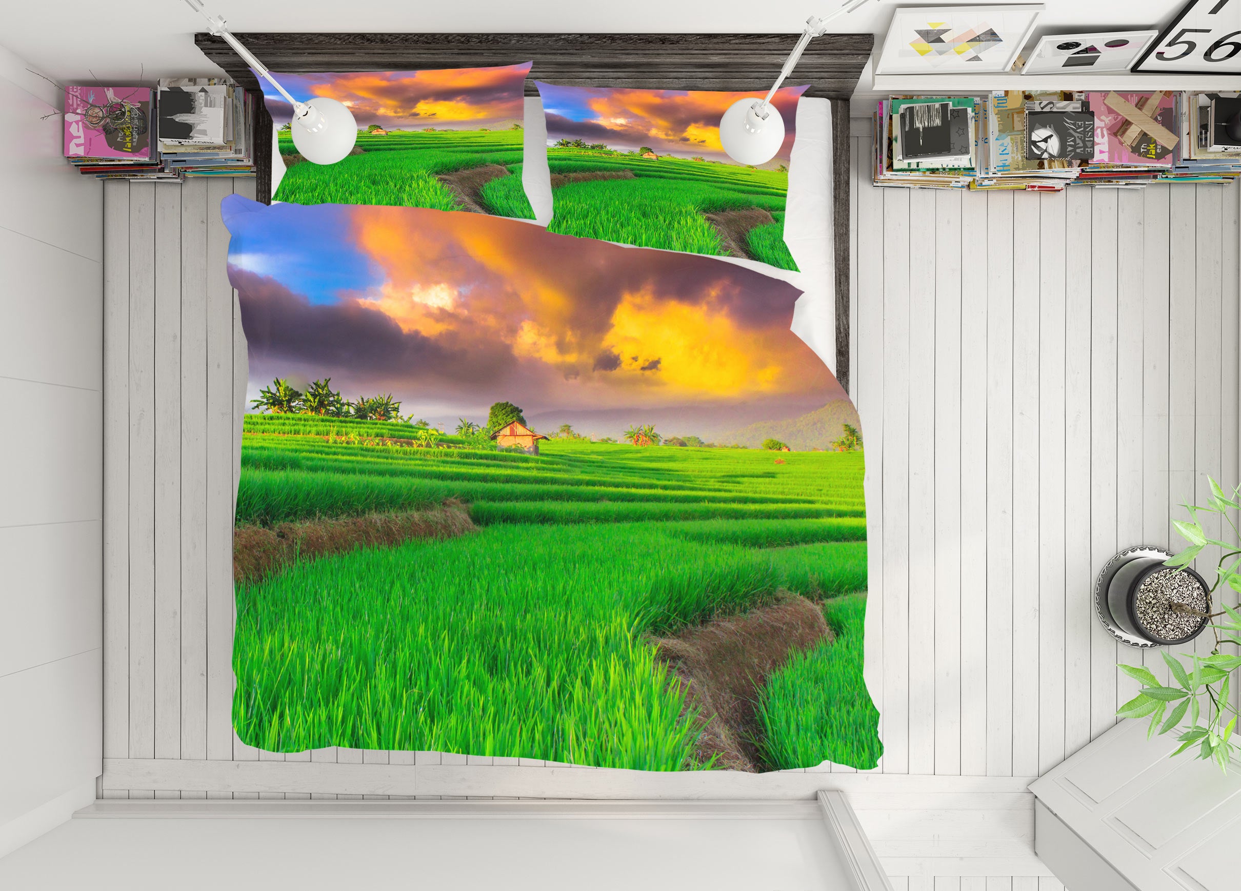 3D Grass 67084 Bed Pillowcases Quilt