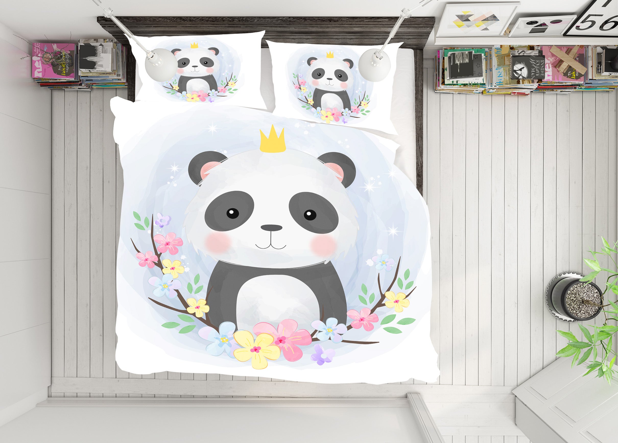 3D Panda 63206 Bed Pillowcases Quilt