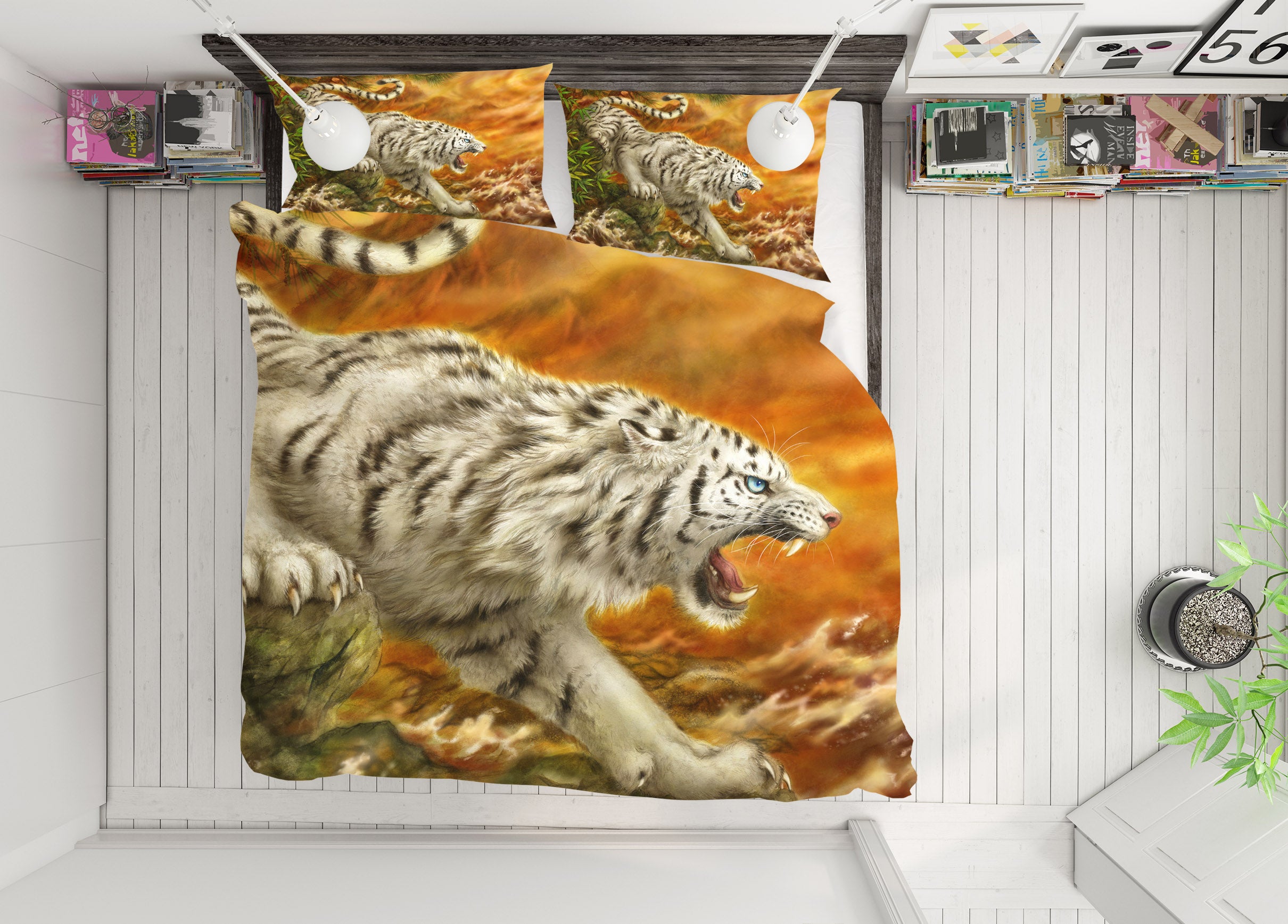 3D Hand Drawn Tiger 5890 Kayomi Harai Bedding Bed Pillowcases Quilt Cover Duvet Cover