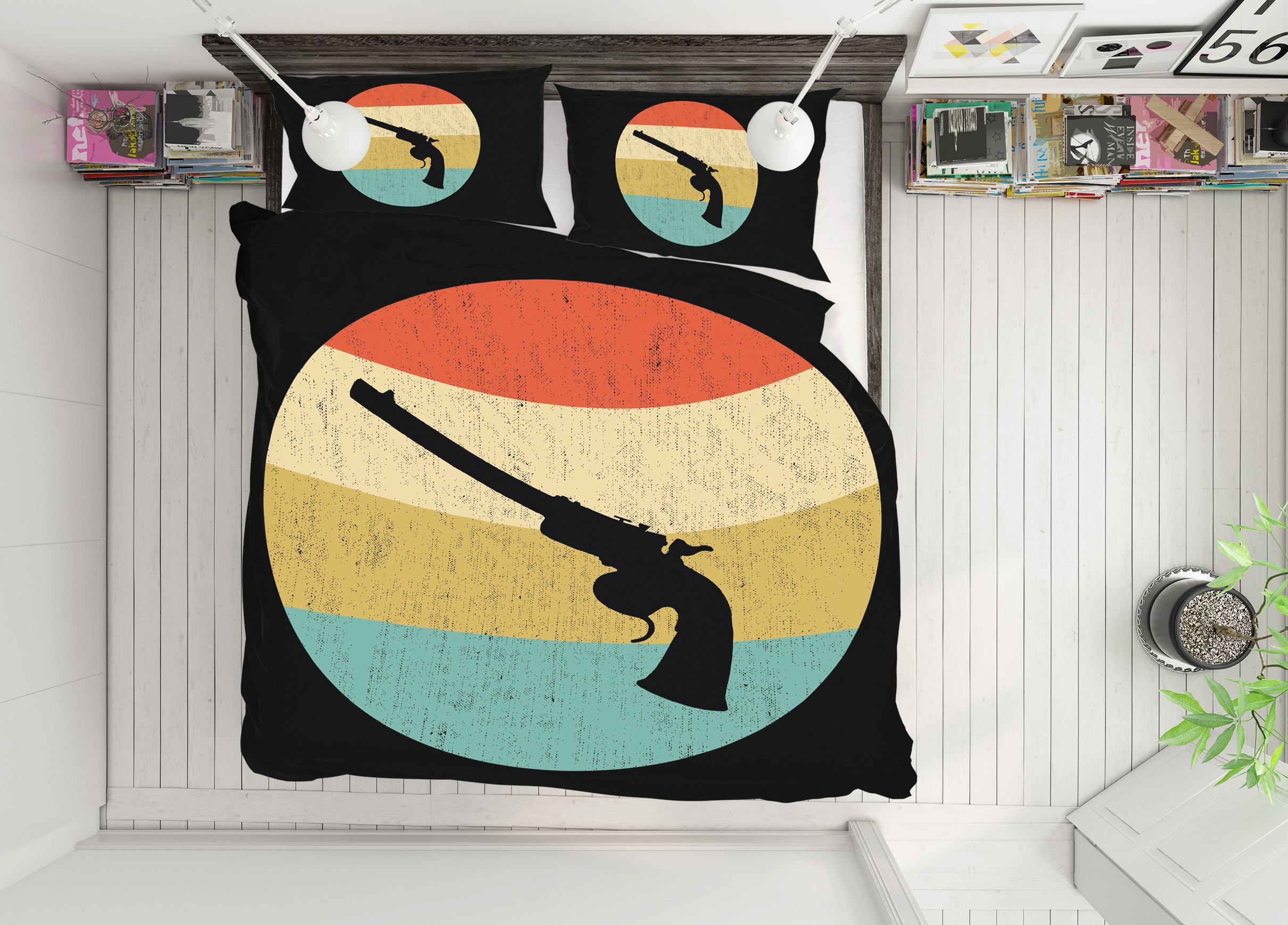 3D Colored Weapons 67045 Bed Pillowcases Quilt