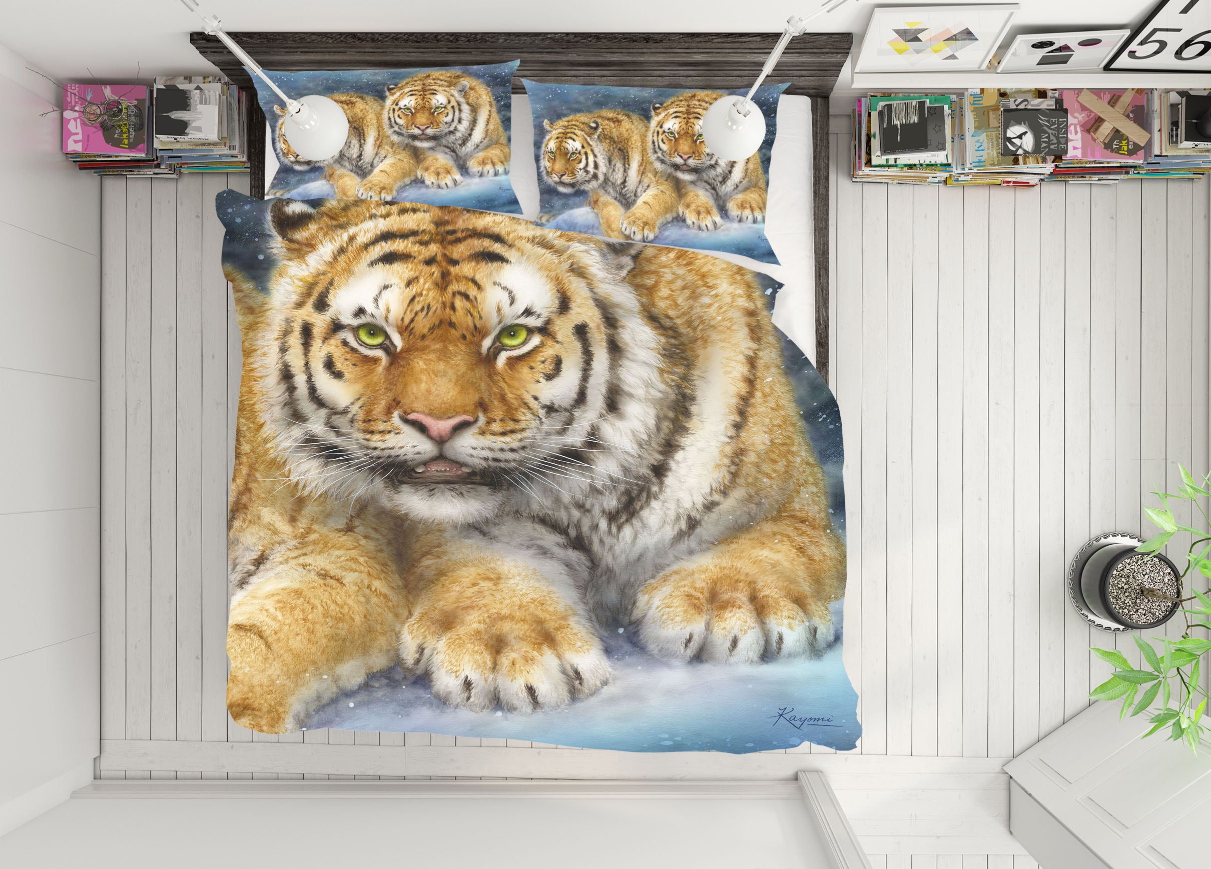 3D Animal Tiger 5899 Kayomi Harai Bedding Bed Pillowcases Quilt Cover Duvet Cover