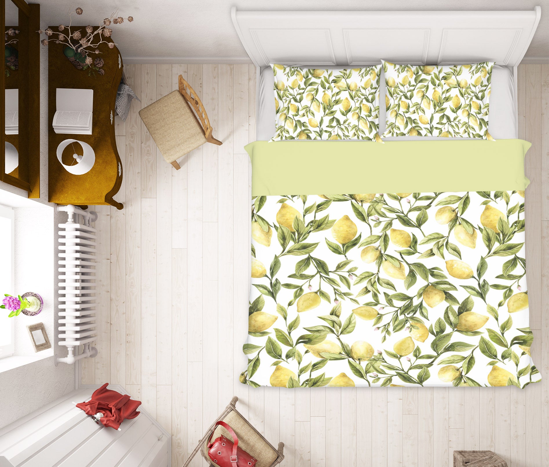 3D Lemon Fruit 061 Uta Naumann Bedding Bed Pillowcases Quilt