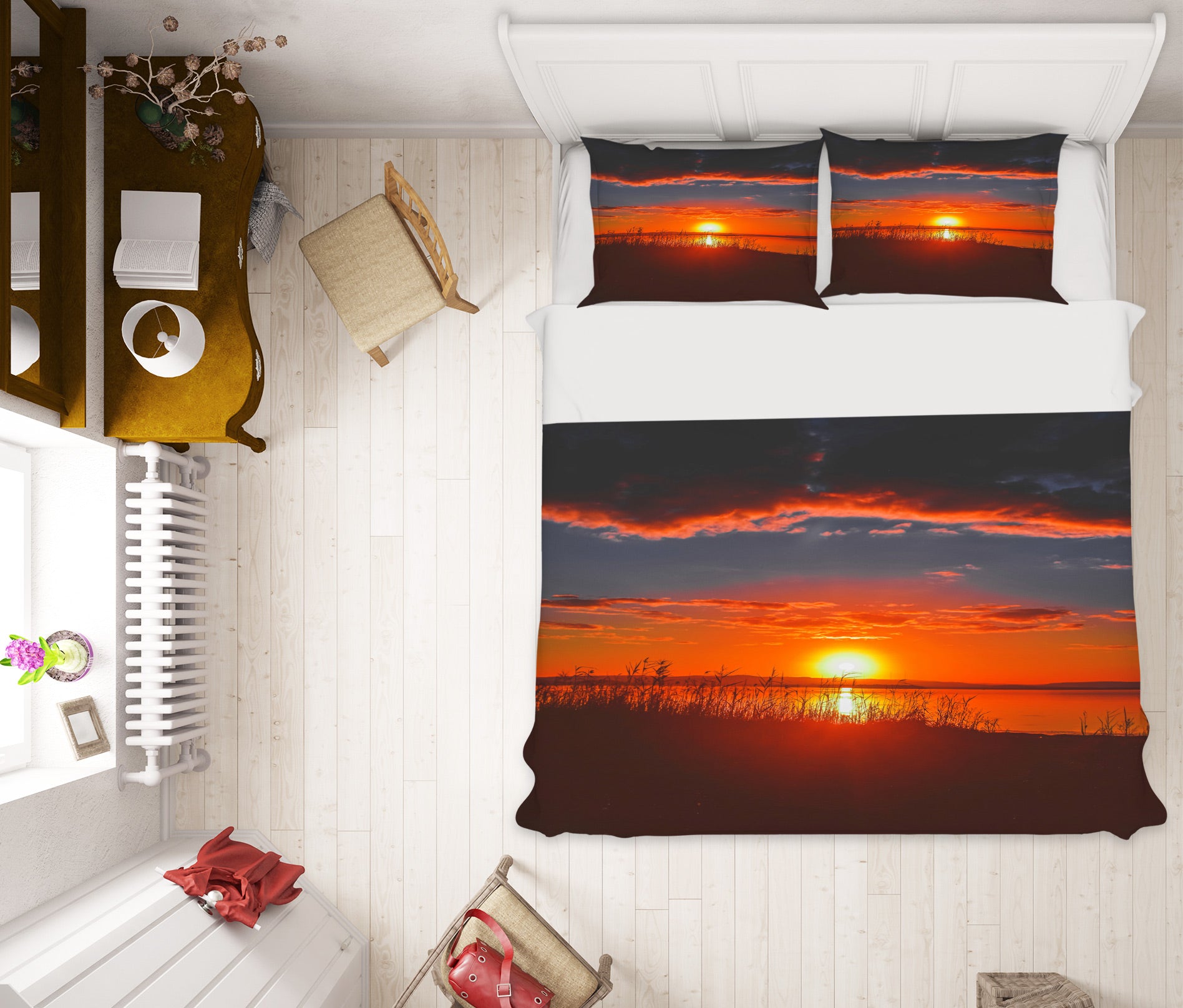 3D Sky Sunrise 67131 Bed Pillowcases Quilt