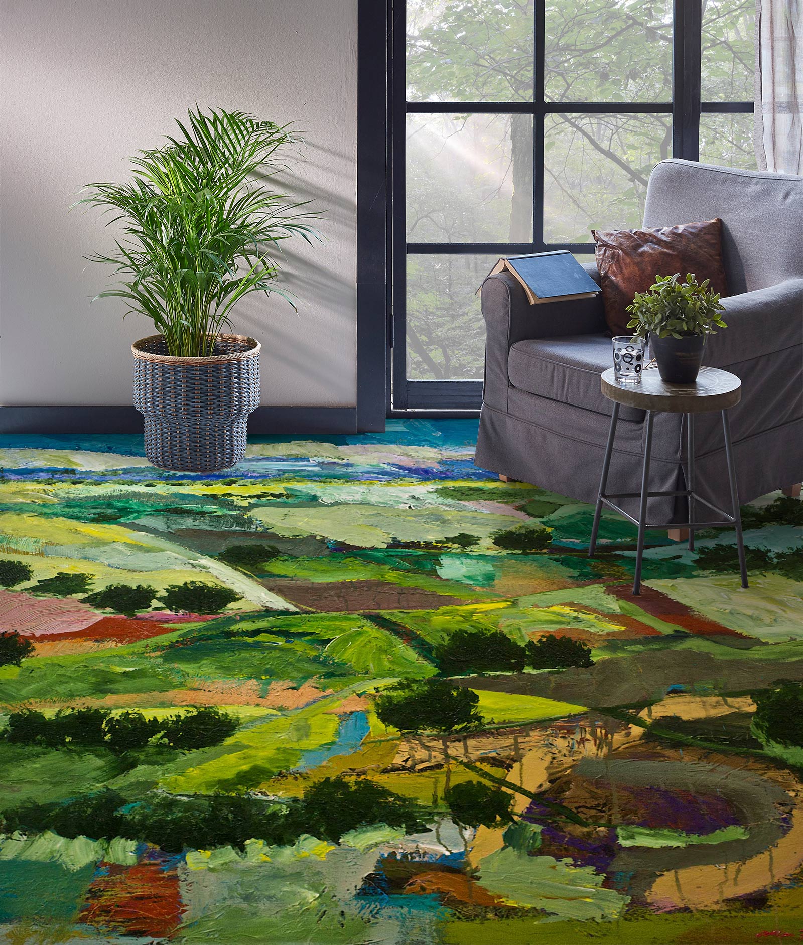 3D Green Field Hillside 9615 Allan P. Friedlander Floor Mural  Wallpaper Murals Self-Adhesive Removable Print Epoxy