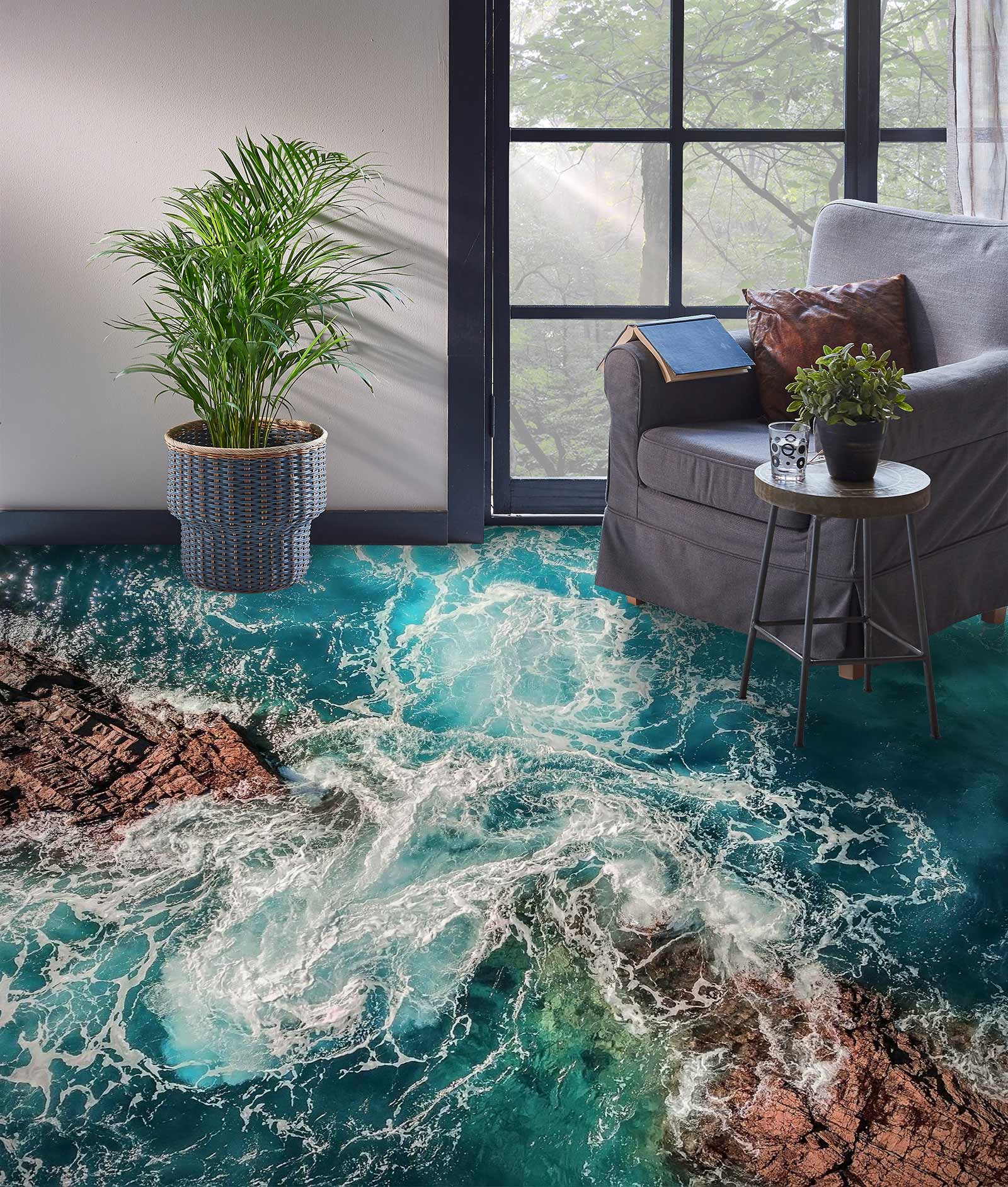 3D Sea Ripple Beauty 169 Floor Mural  Wallpaper Murals Rug & Mat Print Epoxy waterproof bath floor