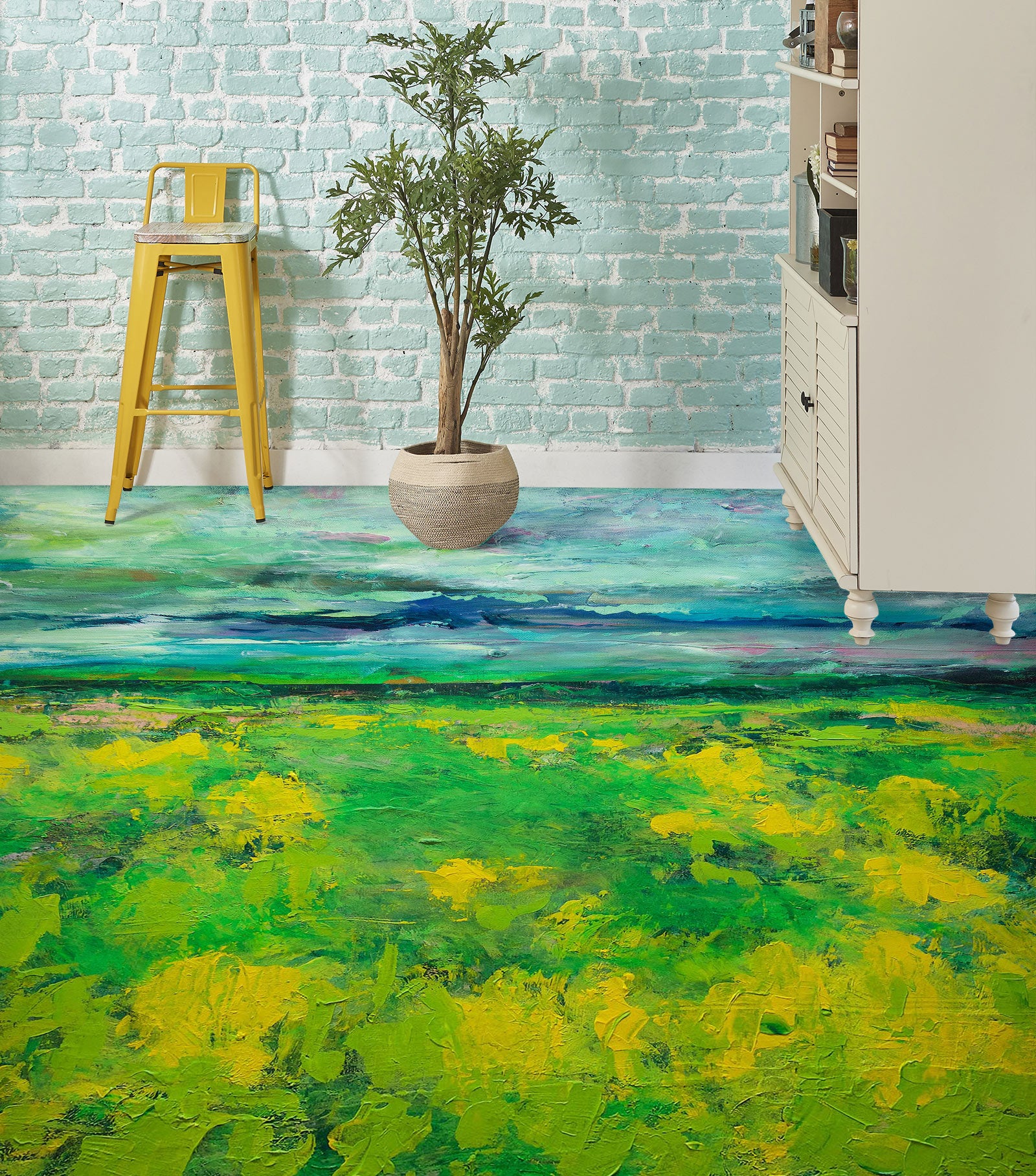 3D Green Grass 9664 Allan P. Friedlander Floor Mural  Wallpaper Murals Self-Adhesive Removable Print Epoxy