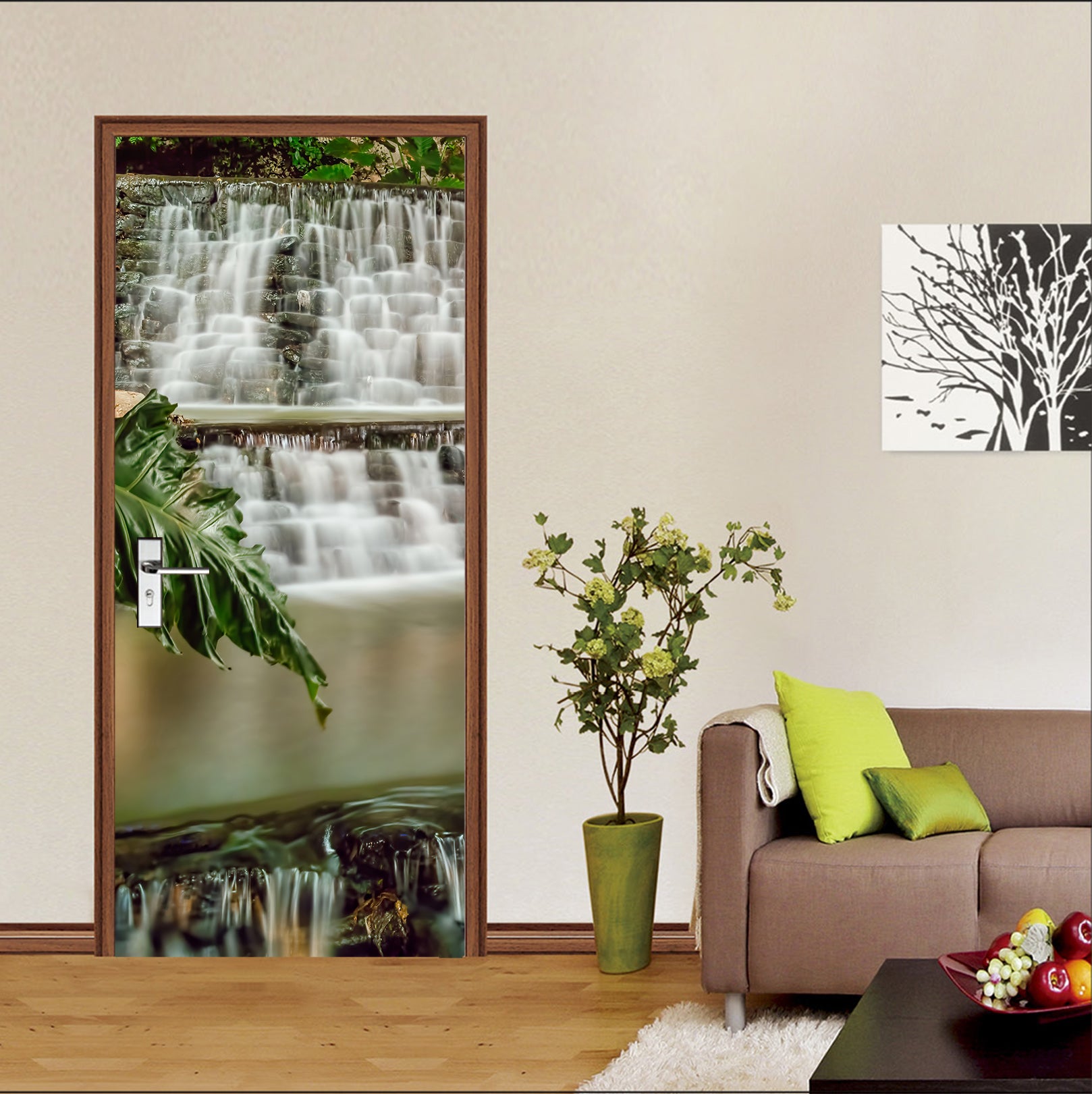 3D Waterfall 10809 Beth Sheridan Door Mural