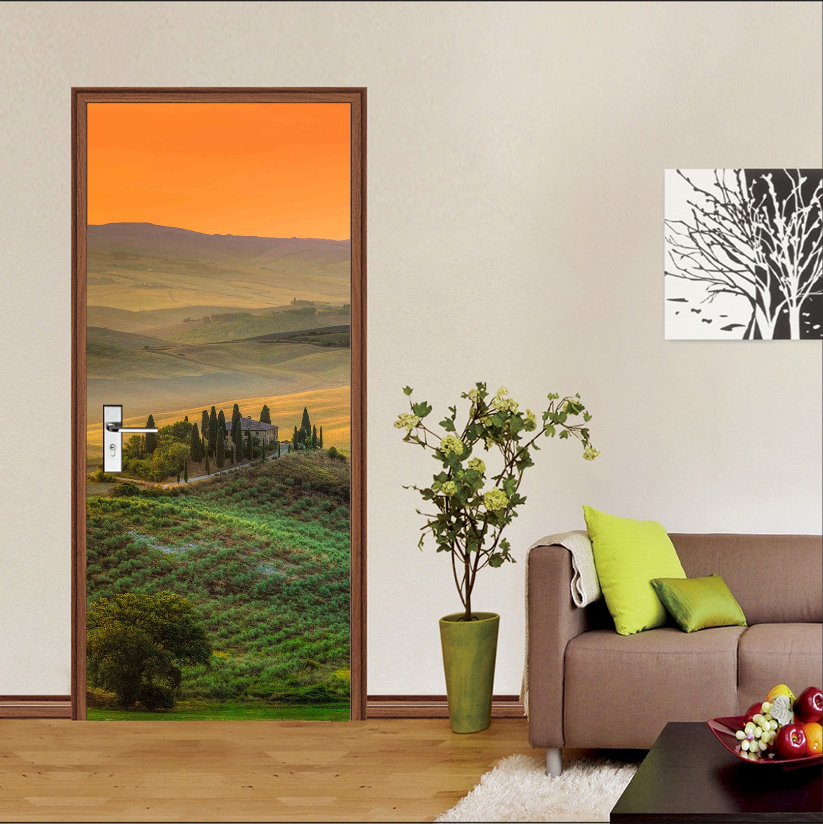 3D Lawn Hillside 114128 Marco Carmassi Door Mural