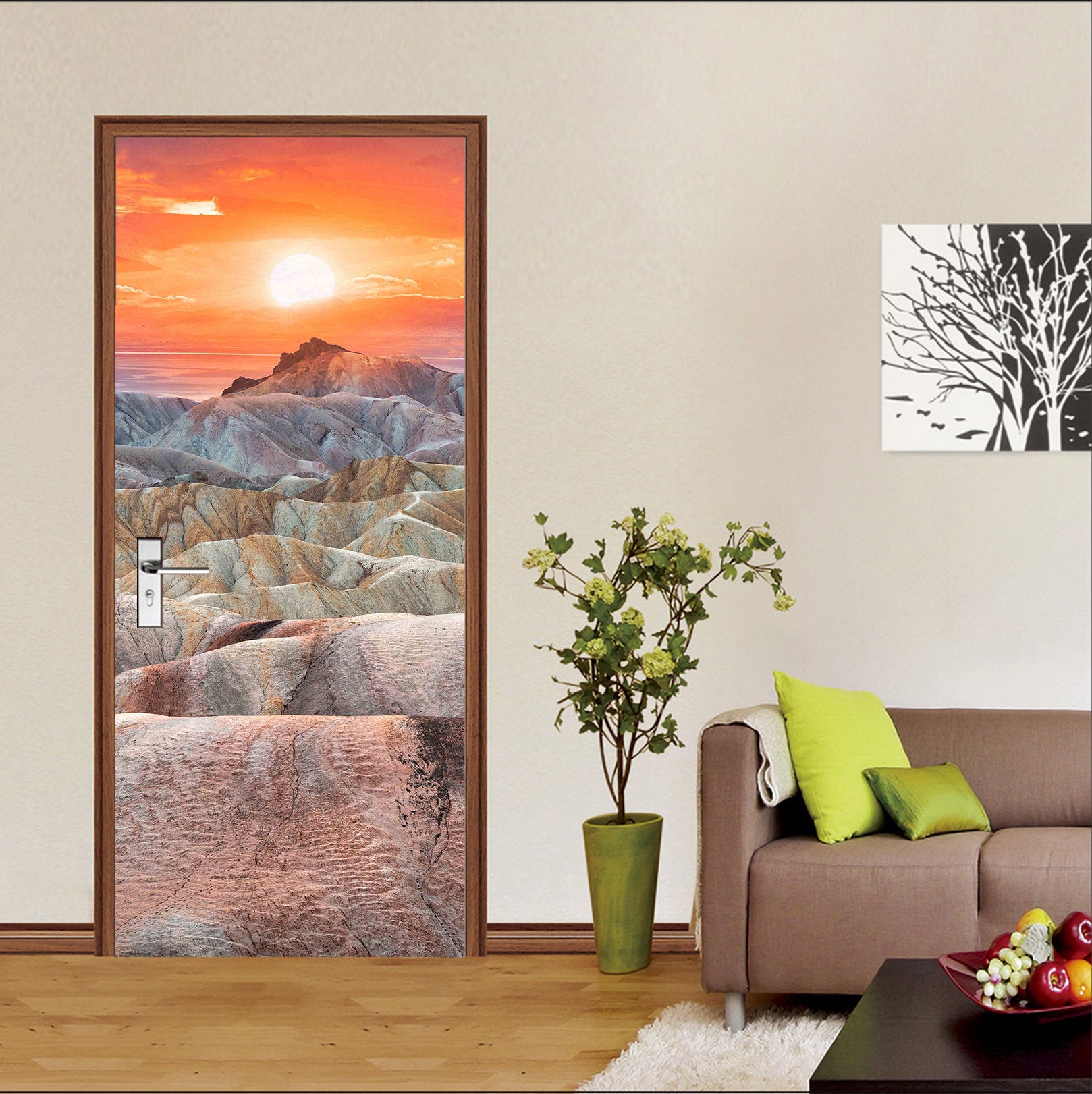 3D Sun Stone 119143 Marco Carmassi Door Mural