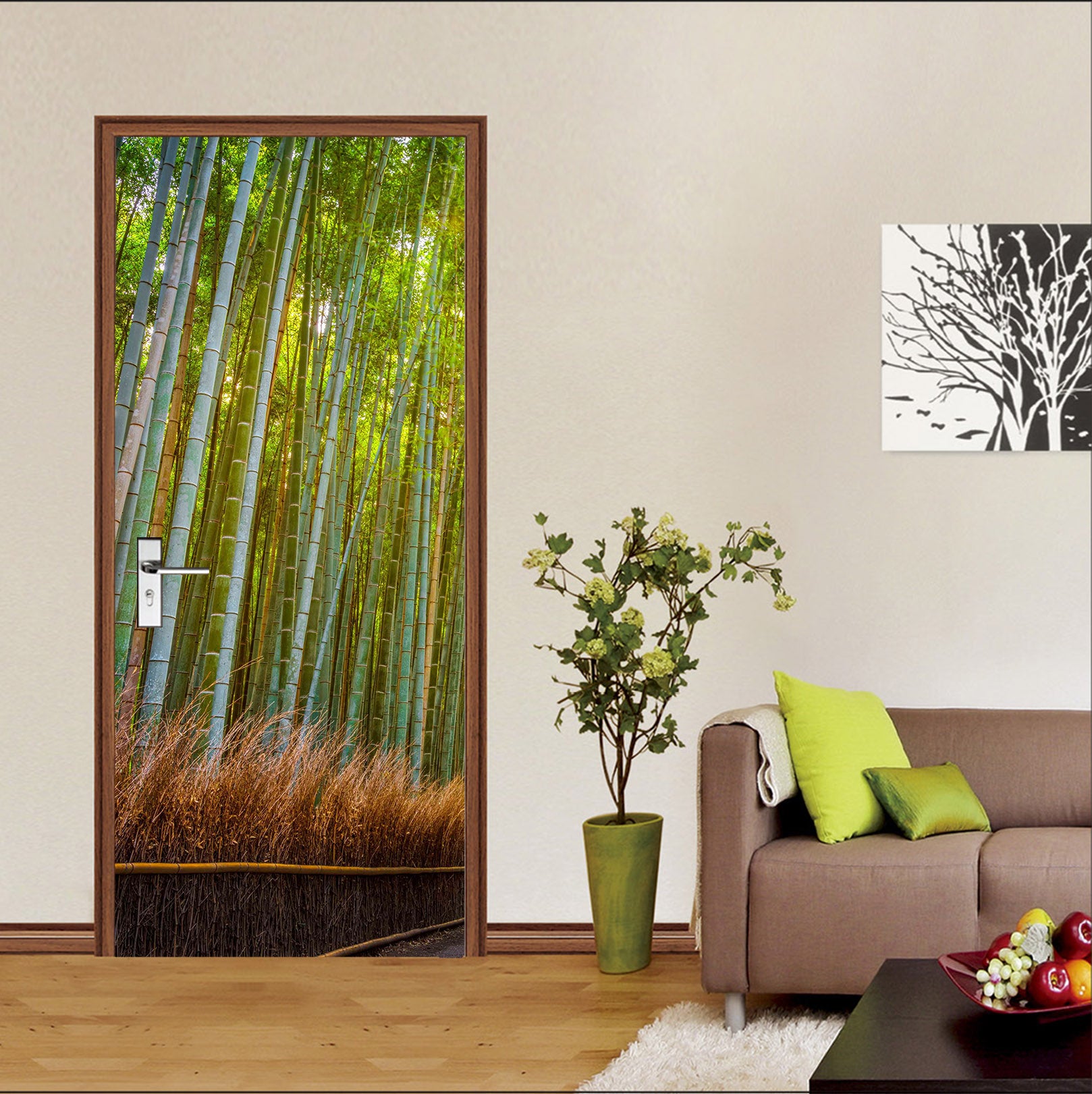 3D Bamboo Forest 11498 Marco Carmassi Door Mural