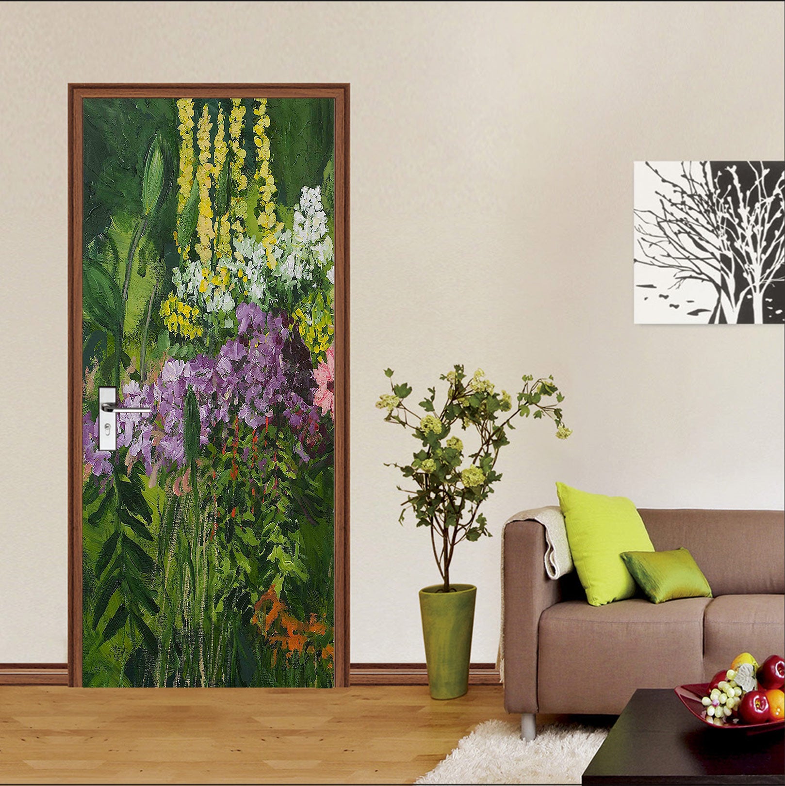 3D Flowers Plants Clump 9362 Allan P. Friedlander Door Mural