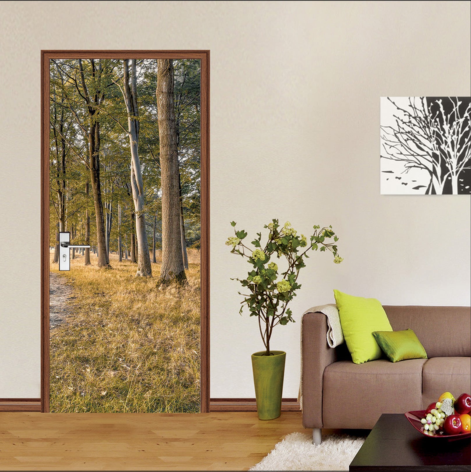 3D Meadow Woods 101228 Assaf Frank Door Mural