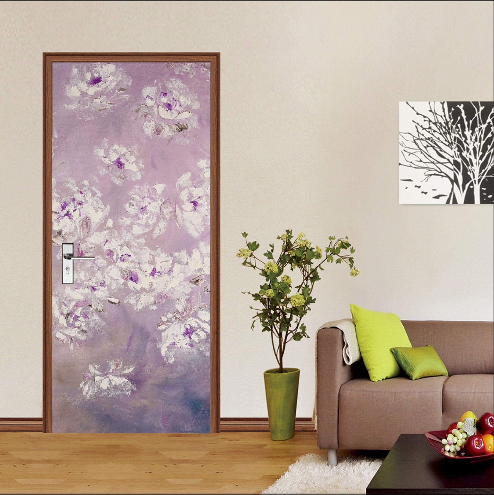 3D Simple Flowers 3217 Skromova Marina Door Mural