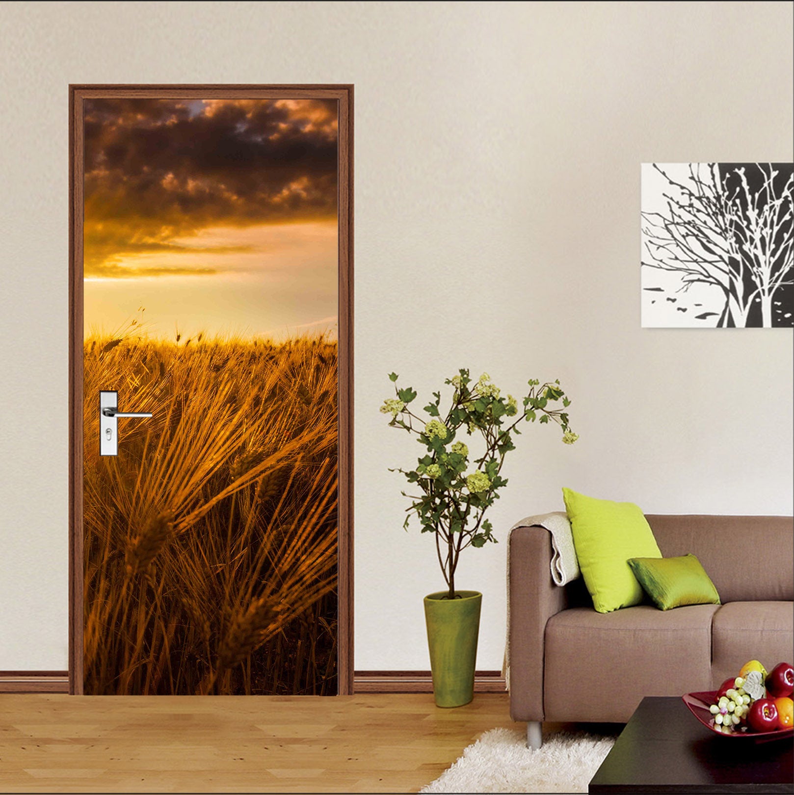 3D Wheat 114115 Marco Carmassi Door Mural