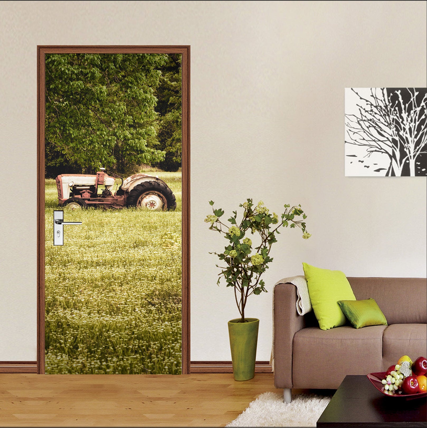 3D Grass Trees 107152 Beth Sheridan Door Mural