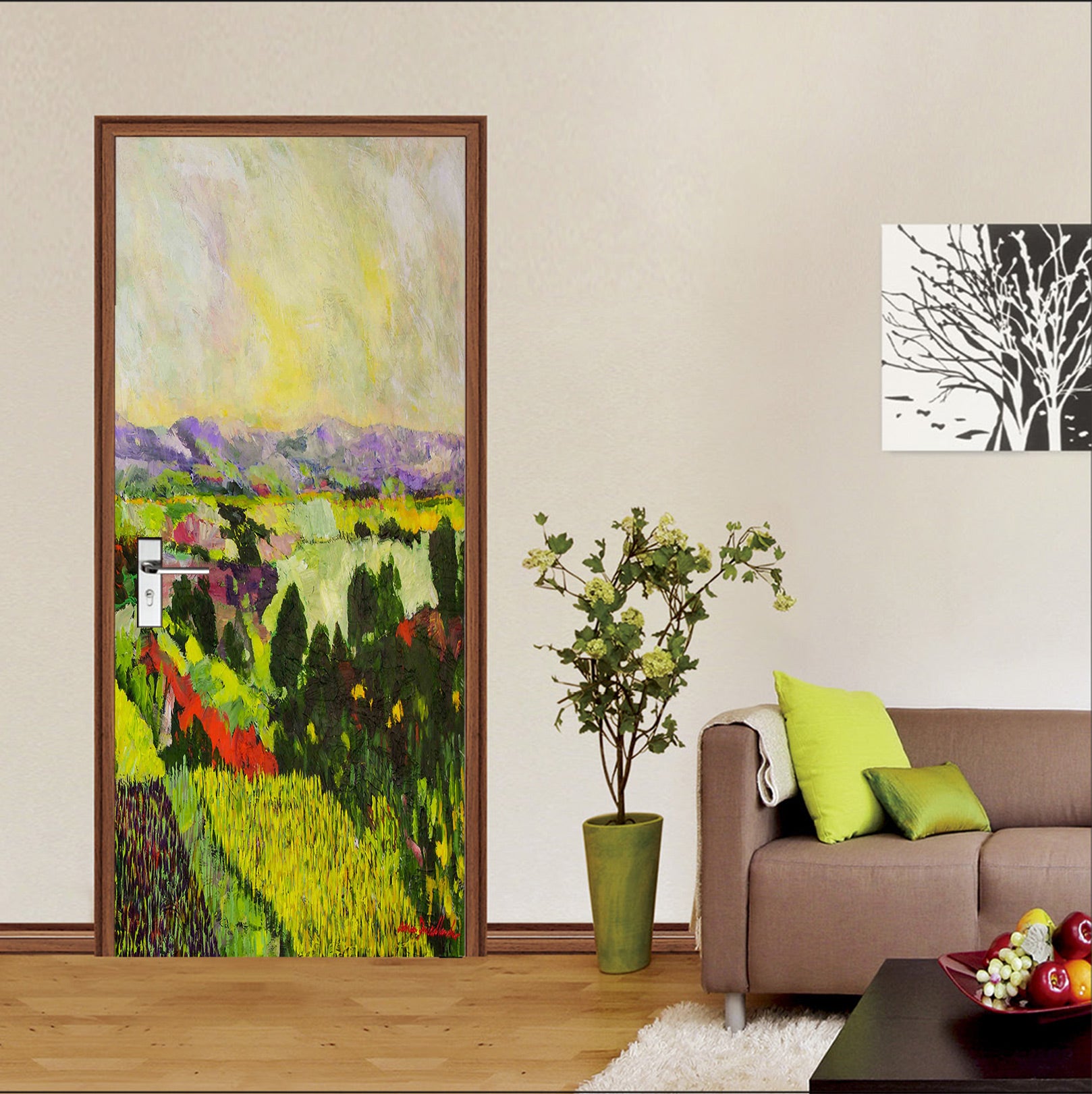 3D Field Forest Grass Painting 93129 Allan P. Friedlander Door Mural