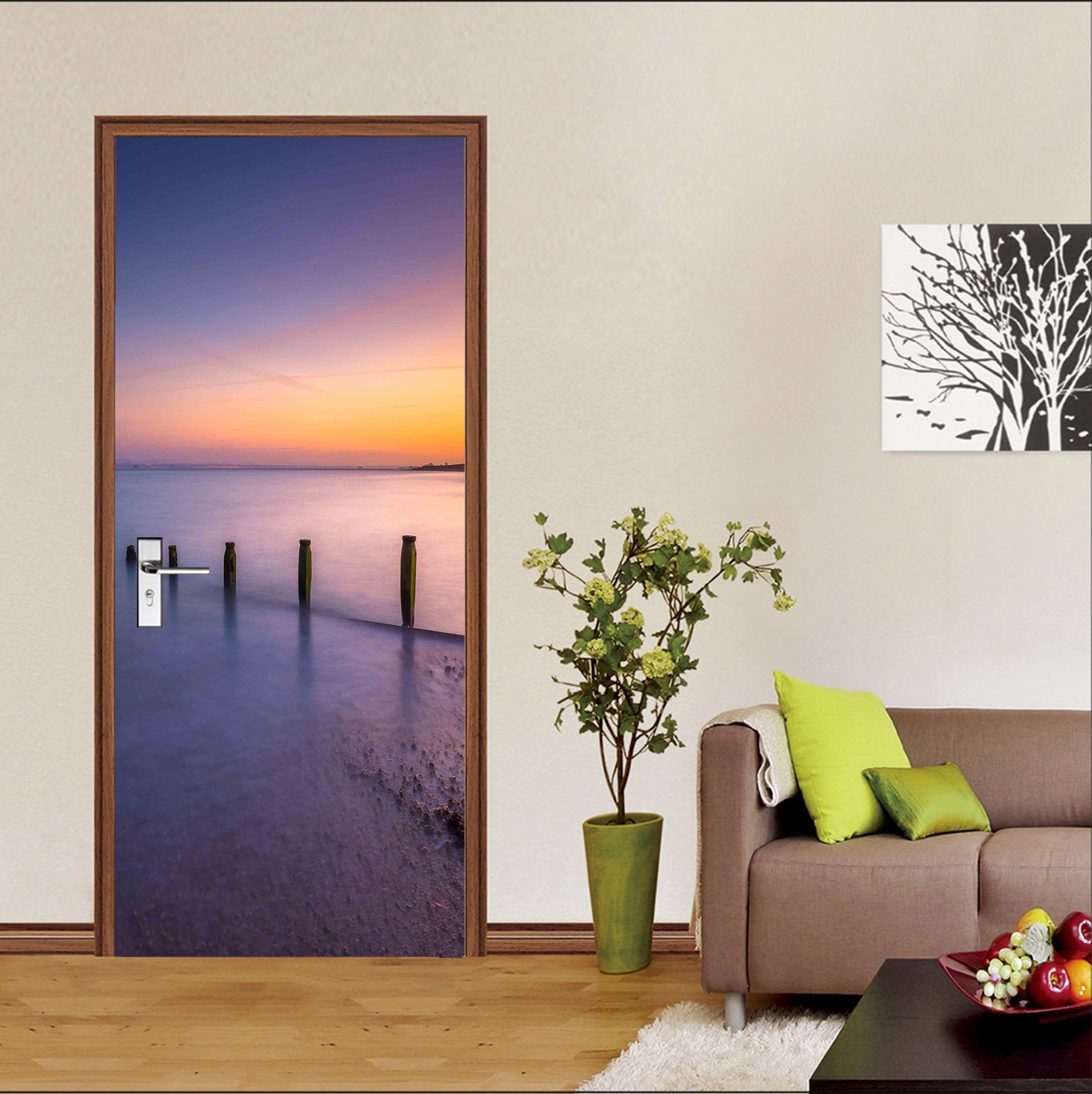 3D Water Surface Pillar 101134 Assaf Frank Door Mural