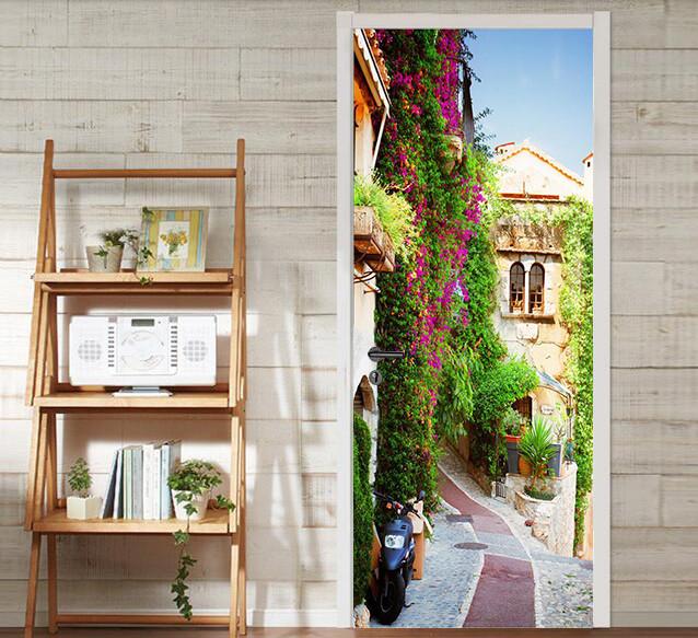 3D flowering of the vines door mural Wallpaper AJ Wallpaper 