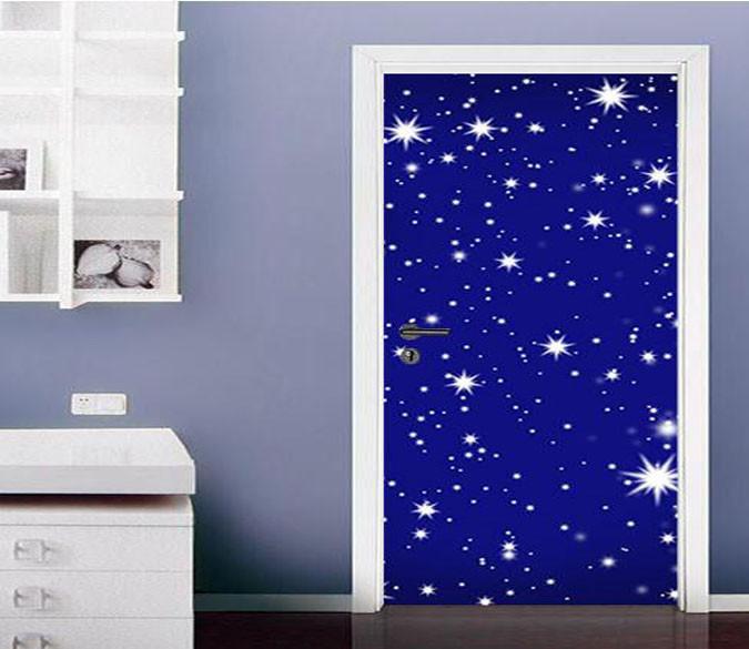 3D starry sky universe door mural Wallpaper AJ Wallpaper 