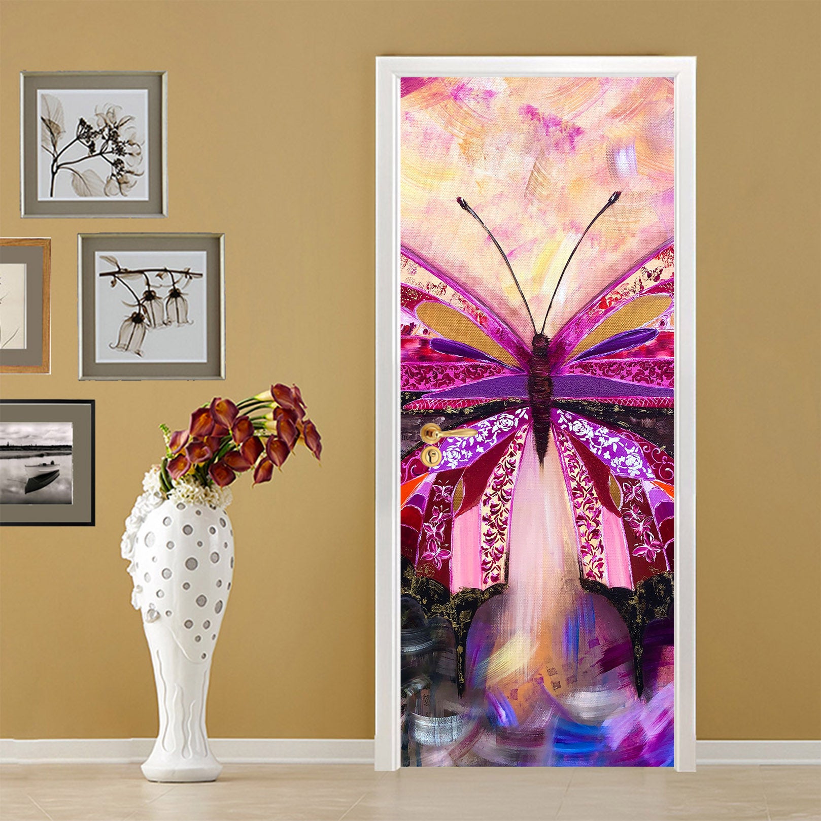 3D Butterfly 3250 Skromova Marina Door Mural