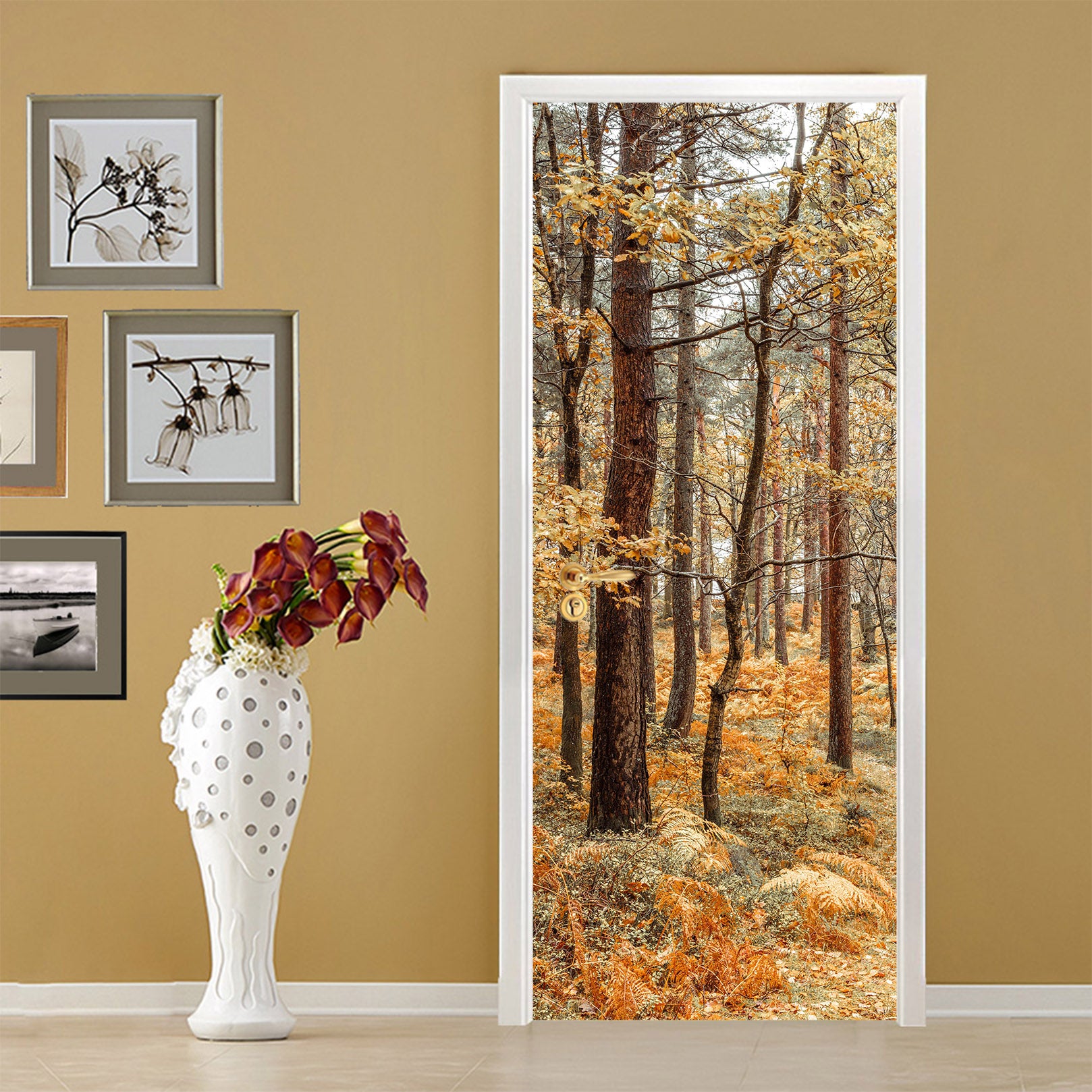 3D Autumn Forest 10204 Assaf Frank Door Mural