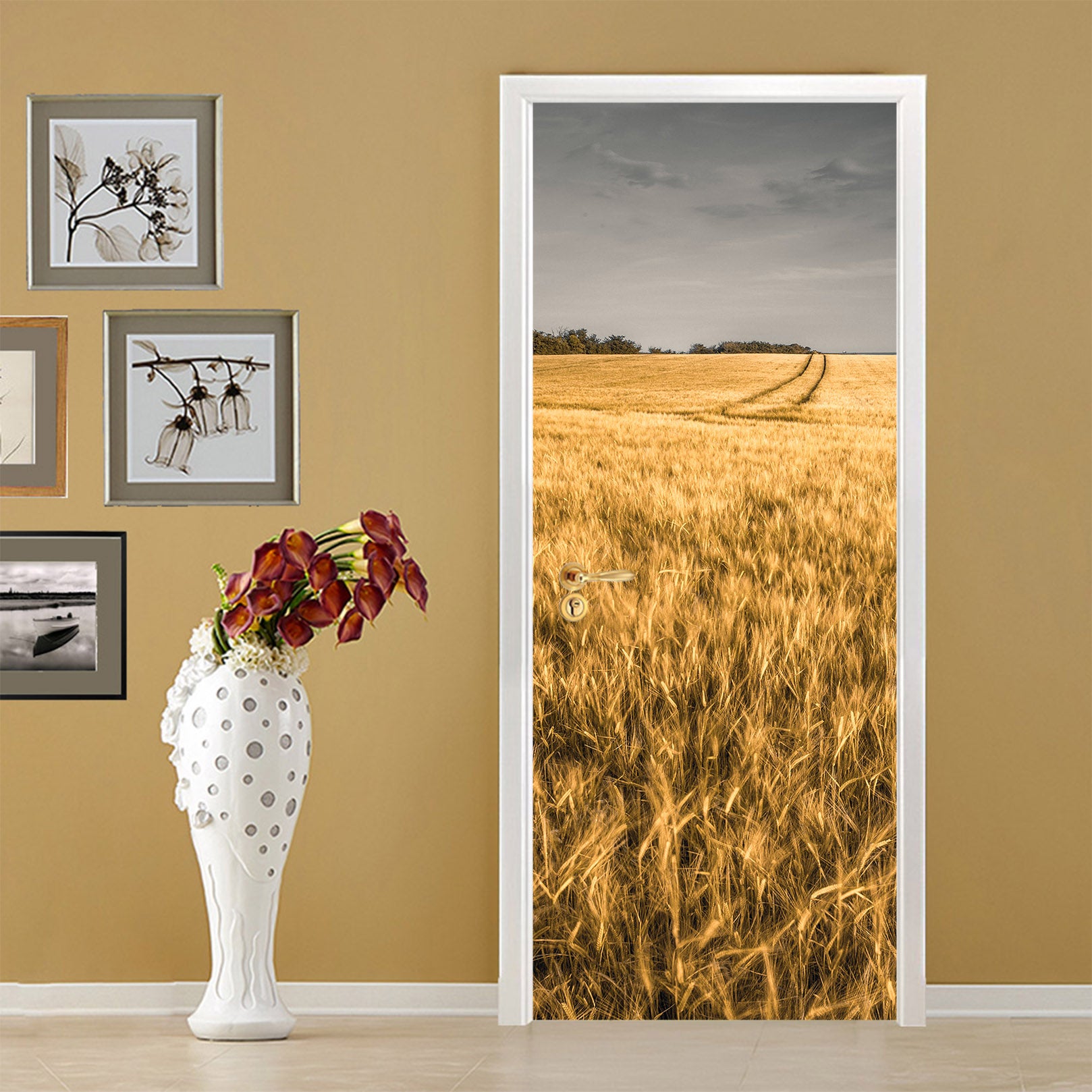 3D Wheat Field 10652 Assaf Frank Door Mural