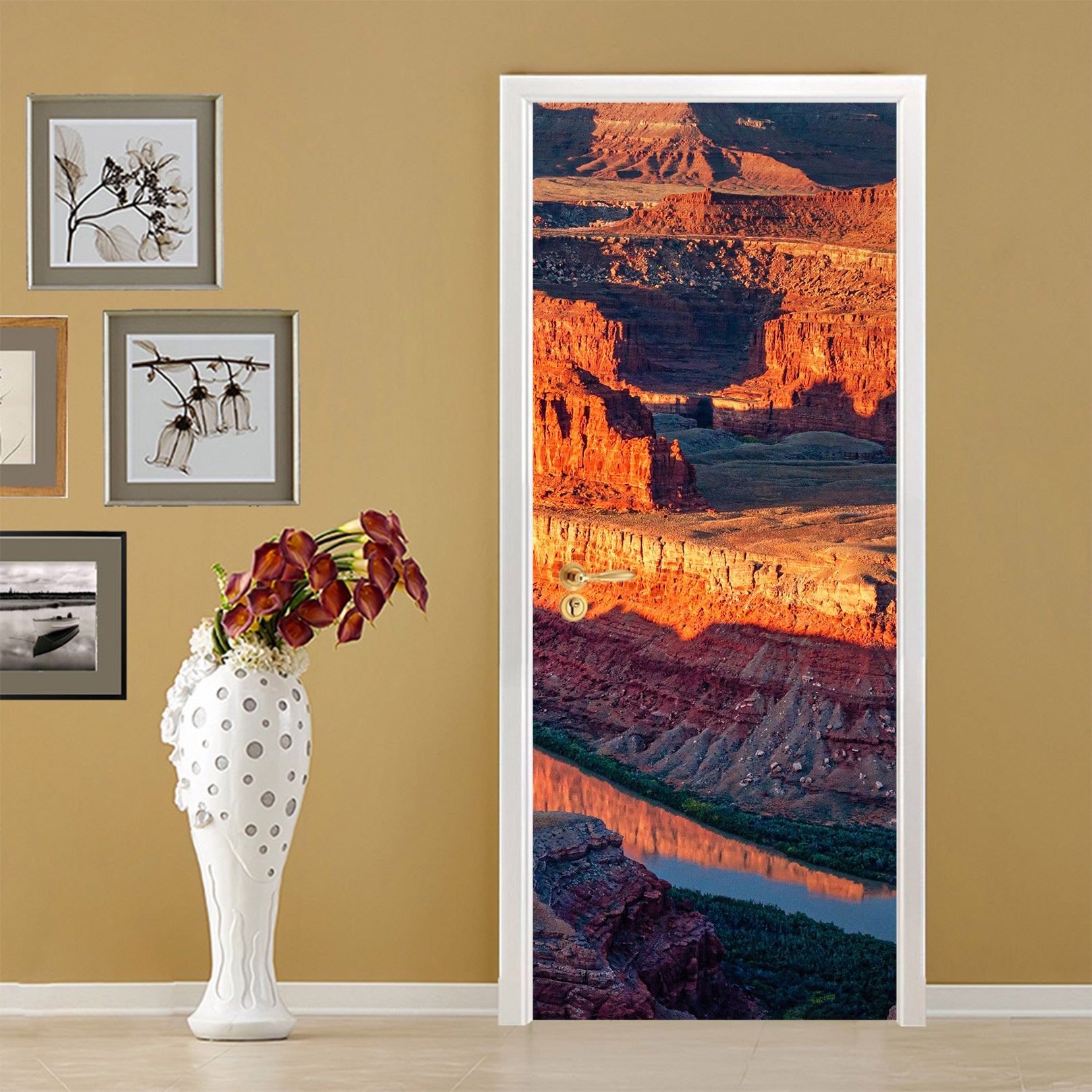 3D Mountains Red Rocky 107179 Beth Sheridan Door Mural