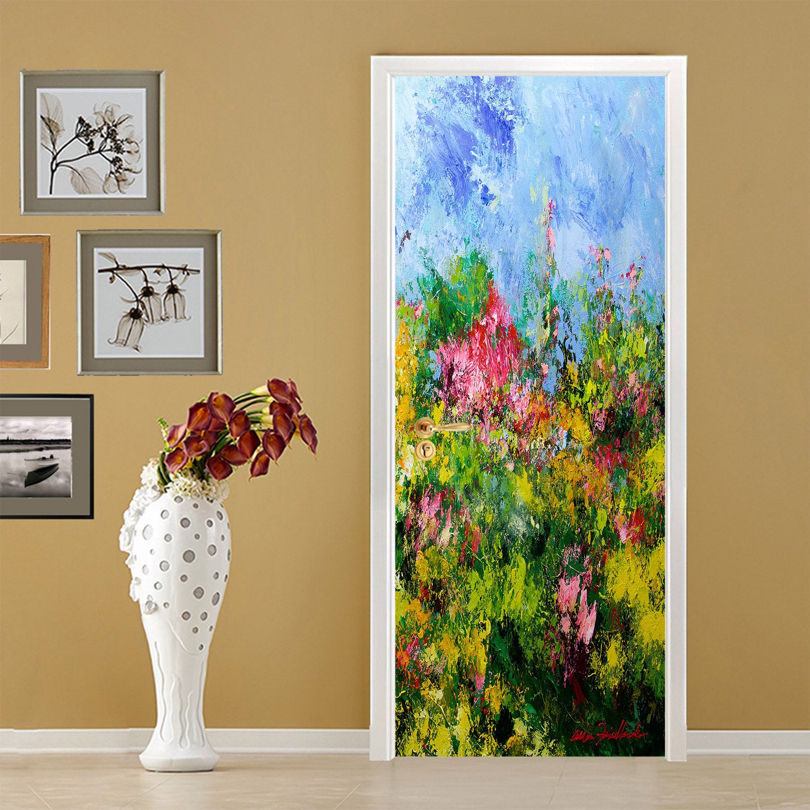 3D Grove Flowers 93109 Allan P. Friedlander Door Mural