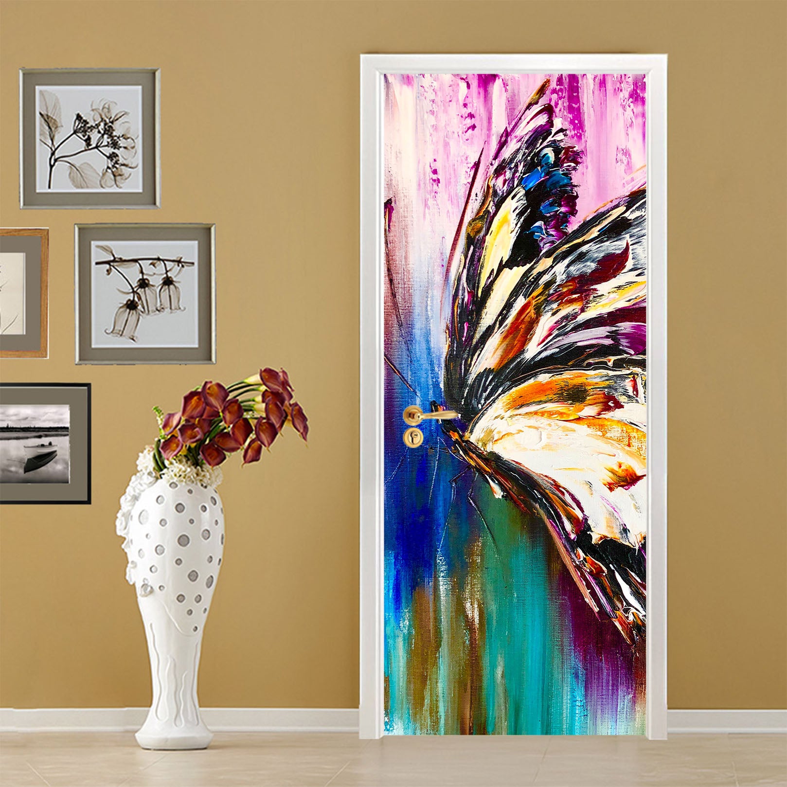 3D Pretty Butterfly 3272 Skromova Marina Door Mural