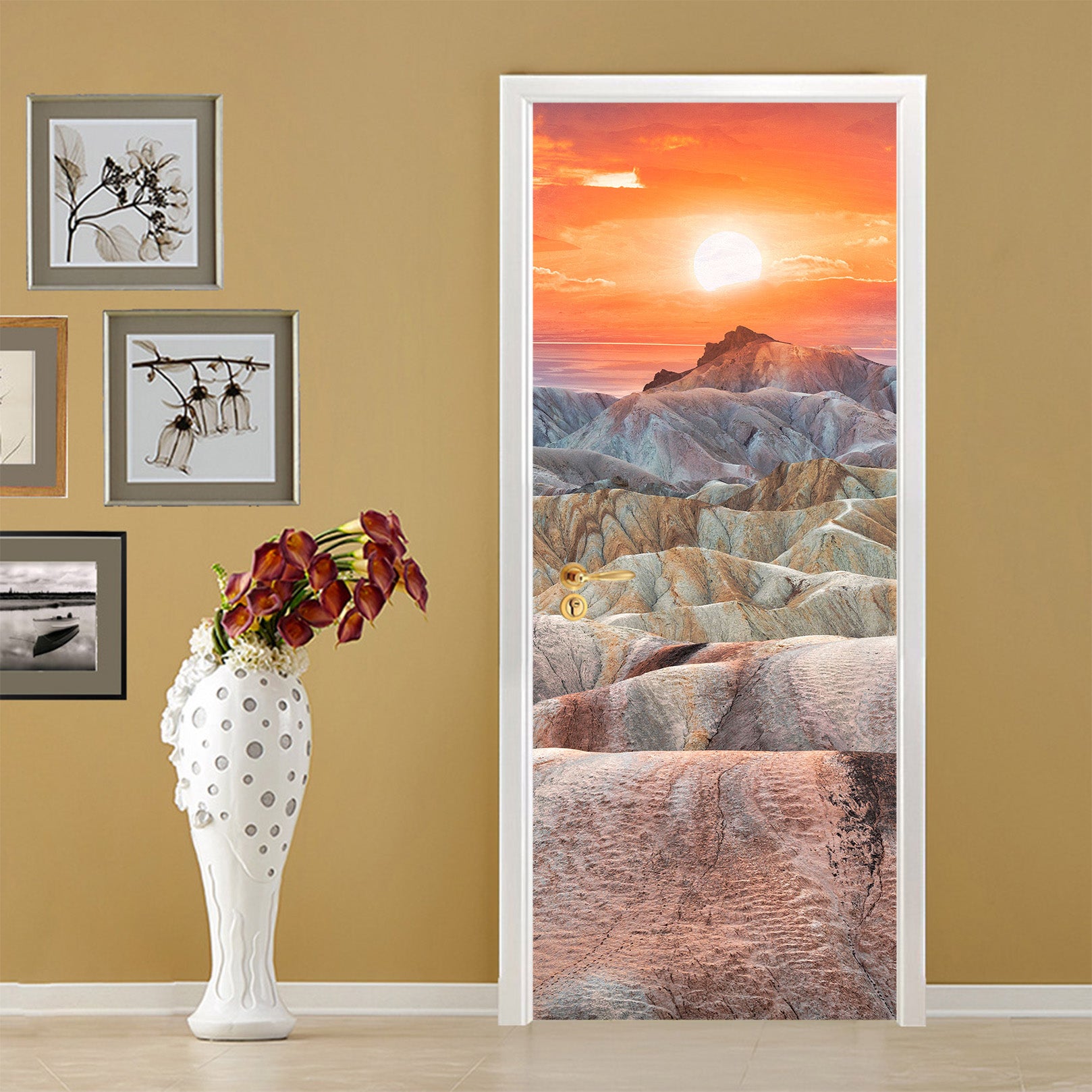 3D Sun Stone 119143 Marco Carmassi Door Mural