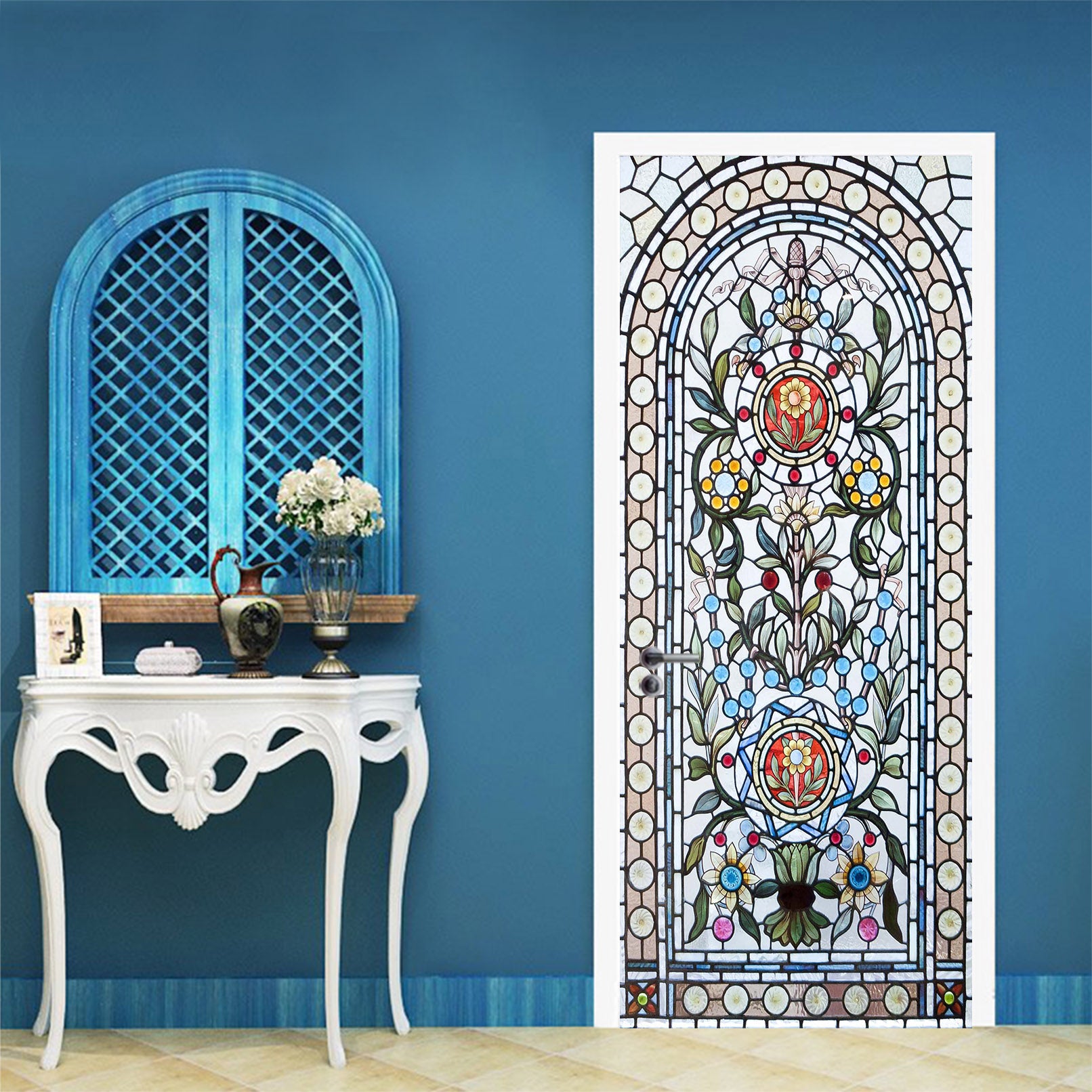 3D Pattern Doors Windows 006 Door Mural