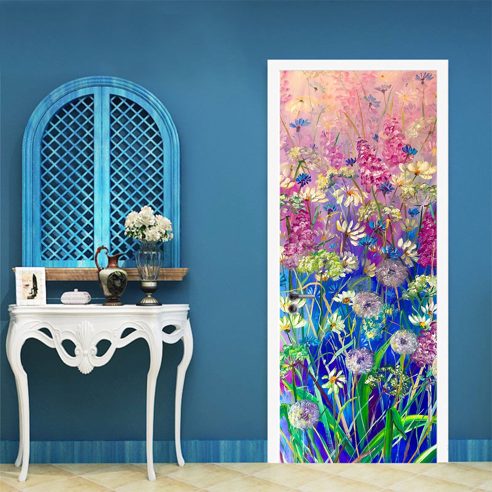 3D Flower Garden 3256 Skromova Marina Door Mural