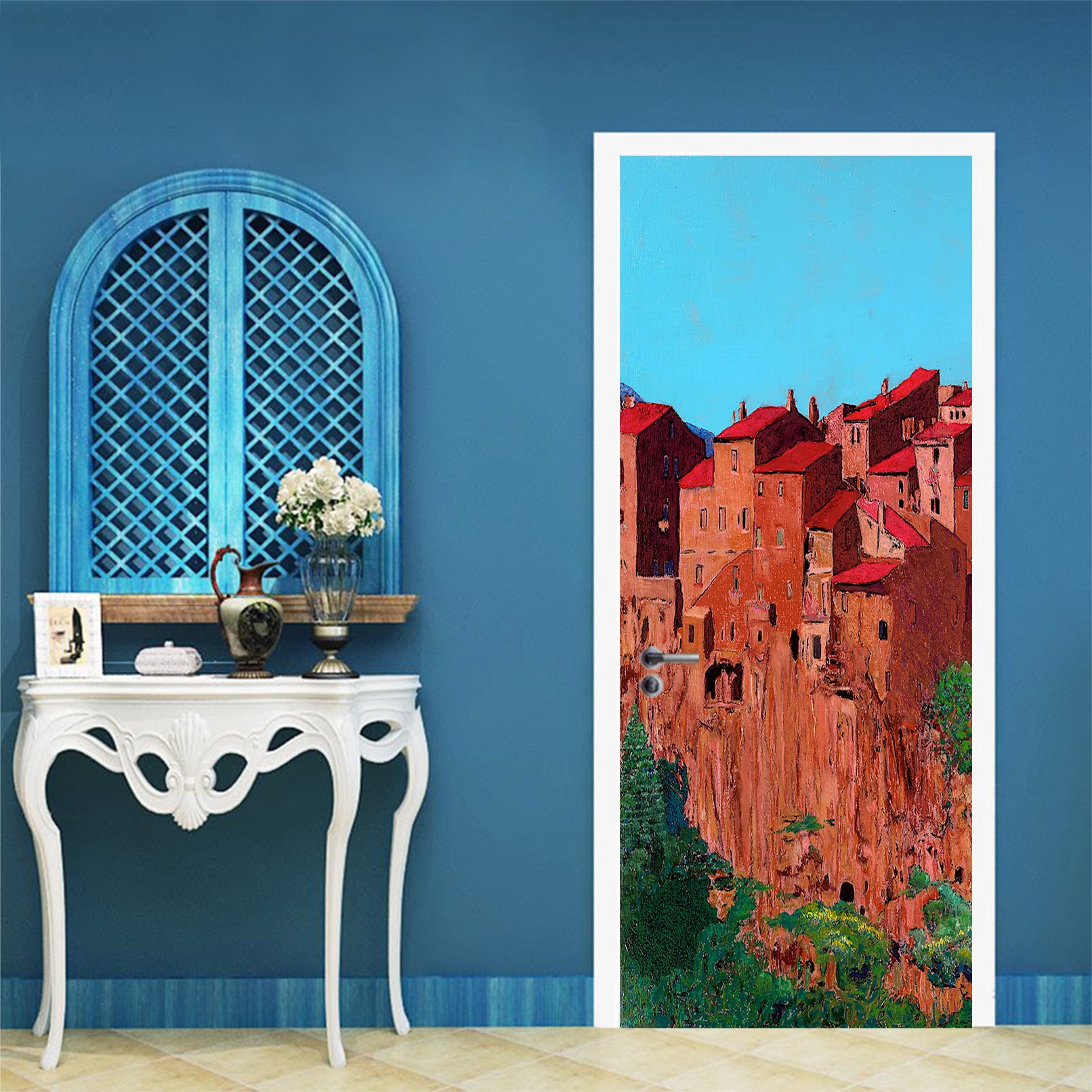 3D Red Rock House 9293 Allan P. Friedlander Door Mural