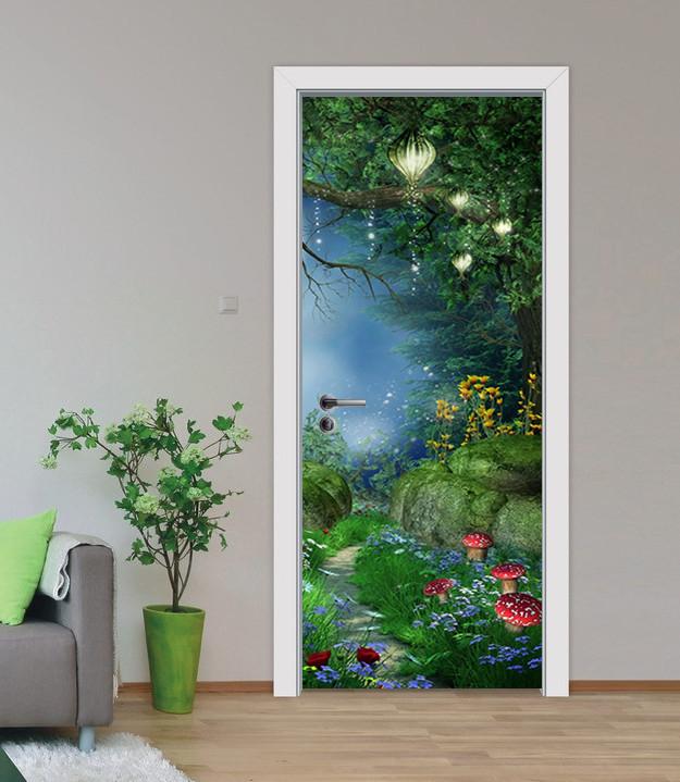 3D stars the tree flower painting door mural Wallpaper AJ Wallpaper 