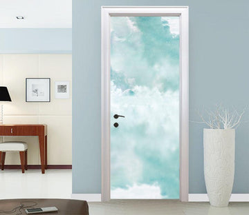 3D heaven of clouds painting door mural Wallpaper AJ Wallpaper 