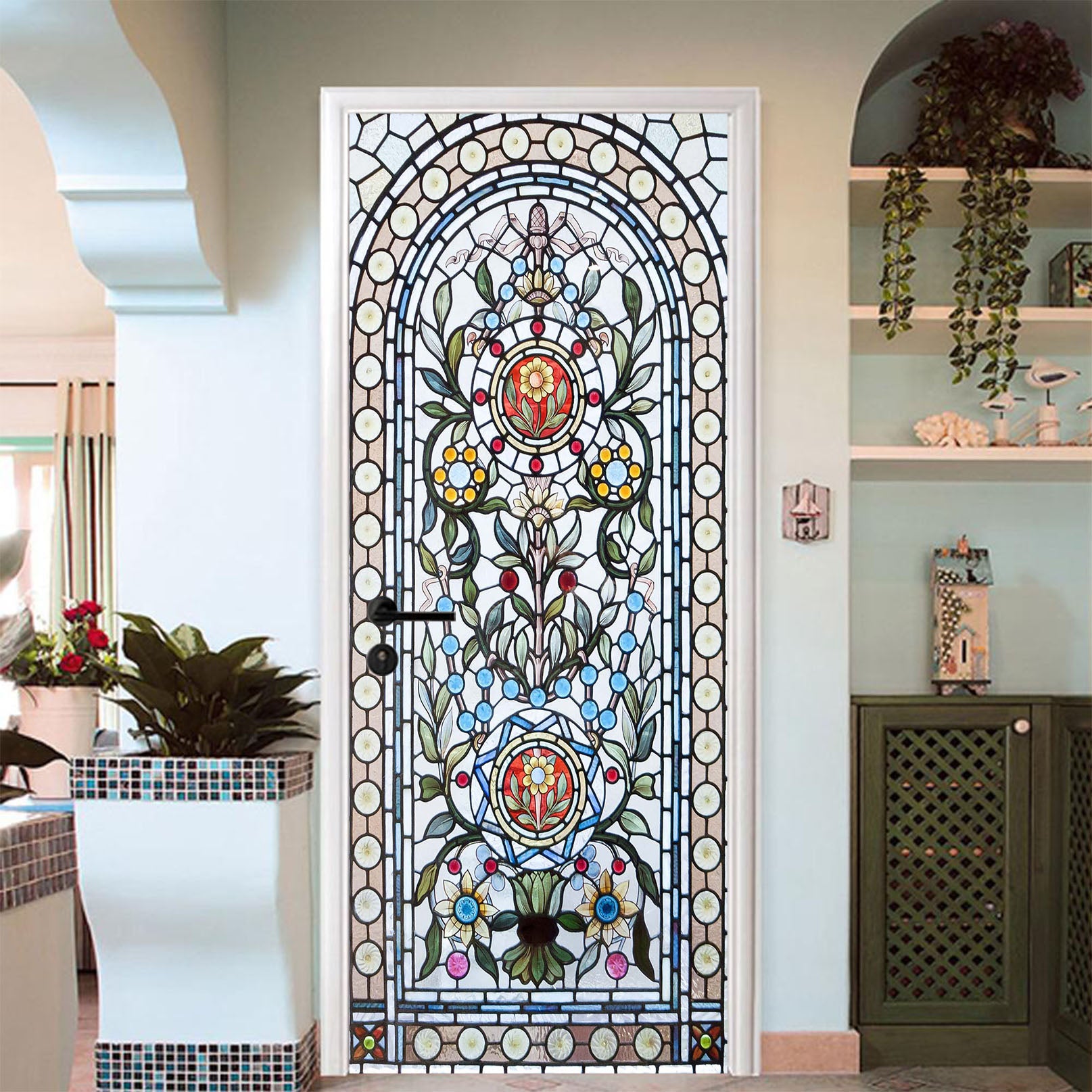 3D Pattern Doors Windows 006 Door Mural