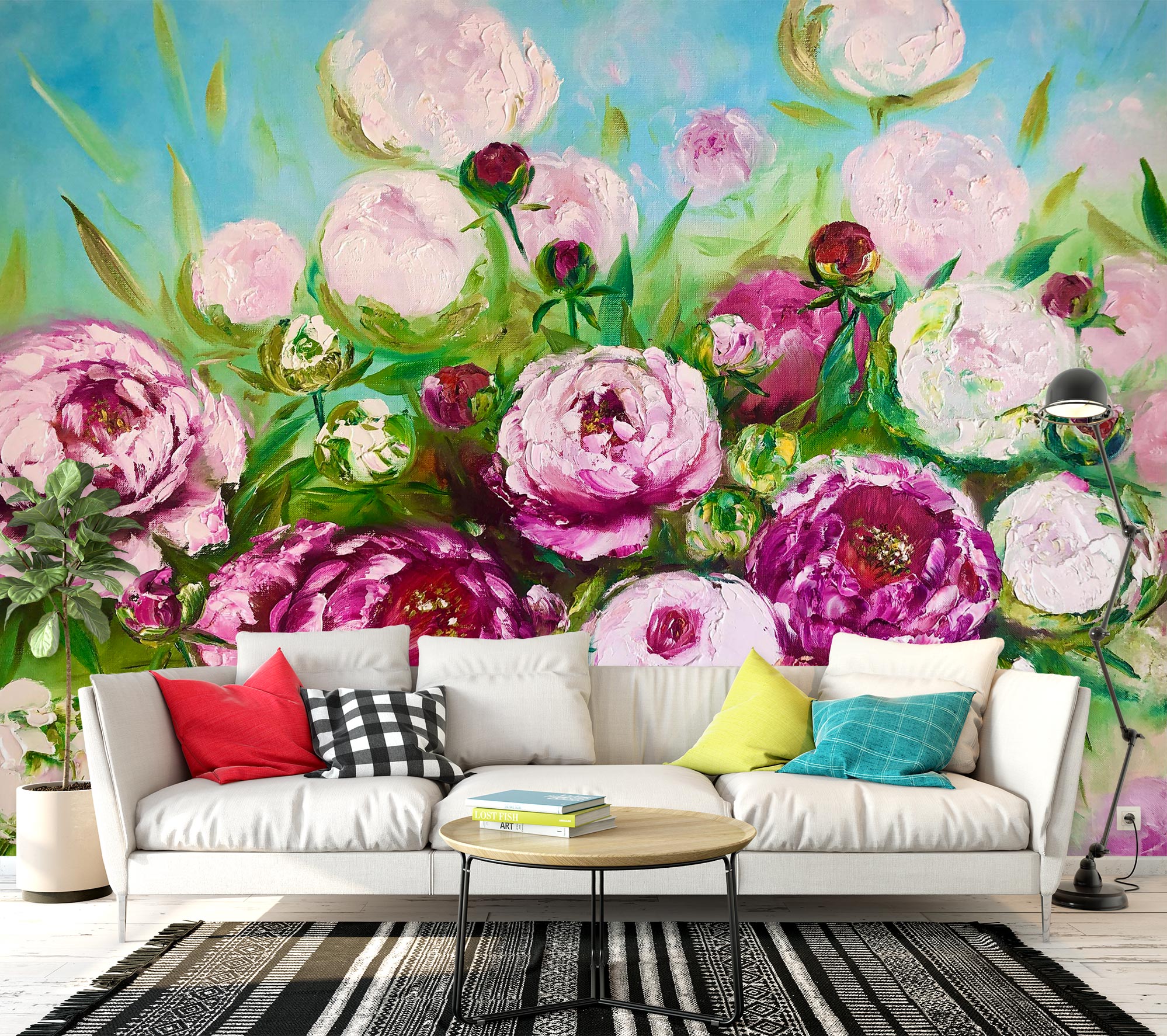 3D Pink Bouquet 105 Skromova Marina Wall Mural Wall Murals