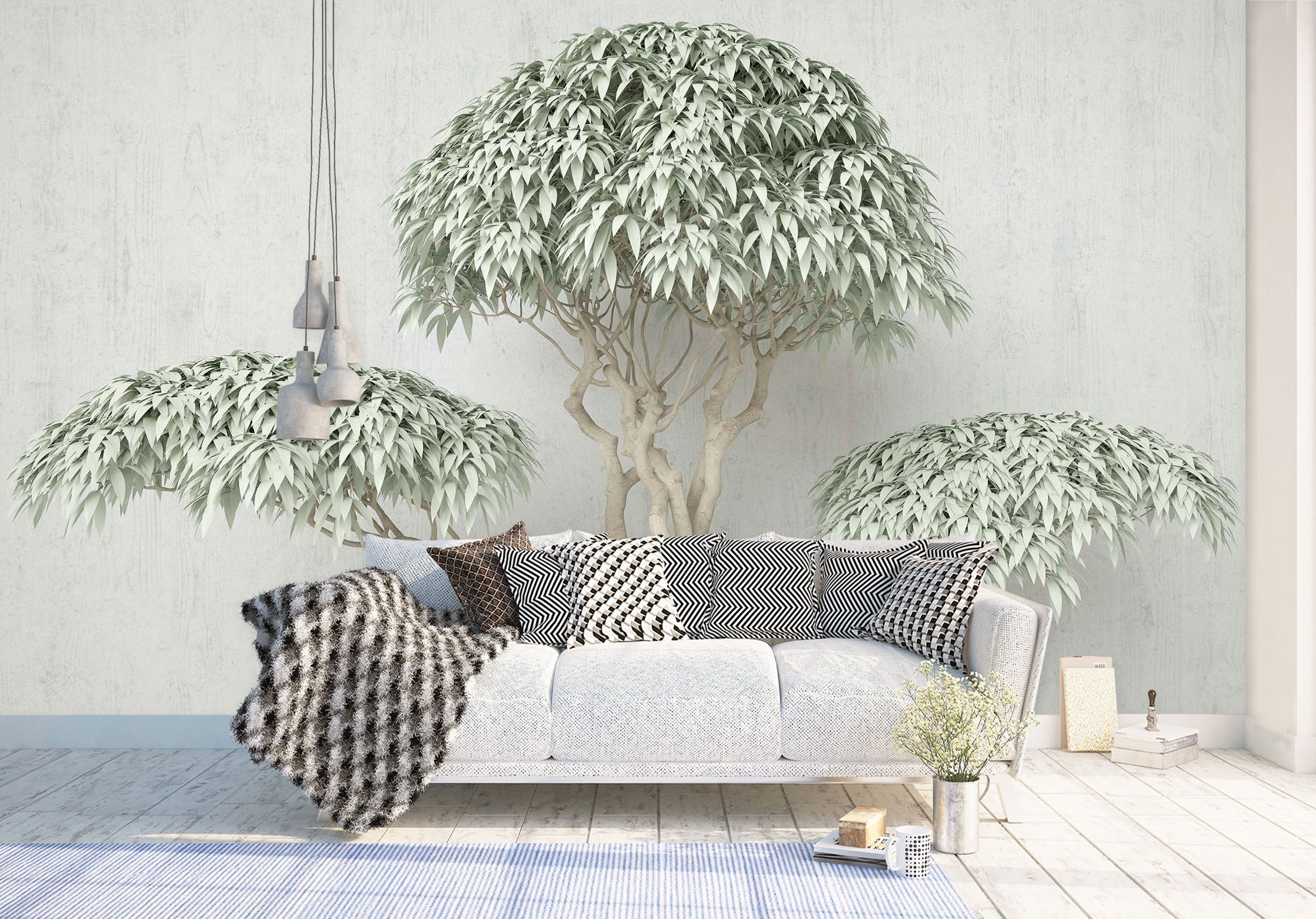 3D Lush Pine 1463 Wall Murals